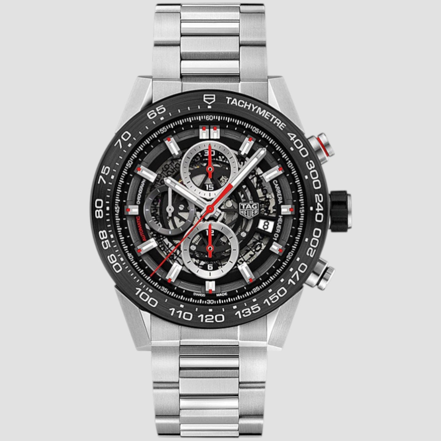 Carrera Caliber Heuer 01 Skeleton 45mm Mens Watch
