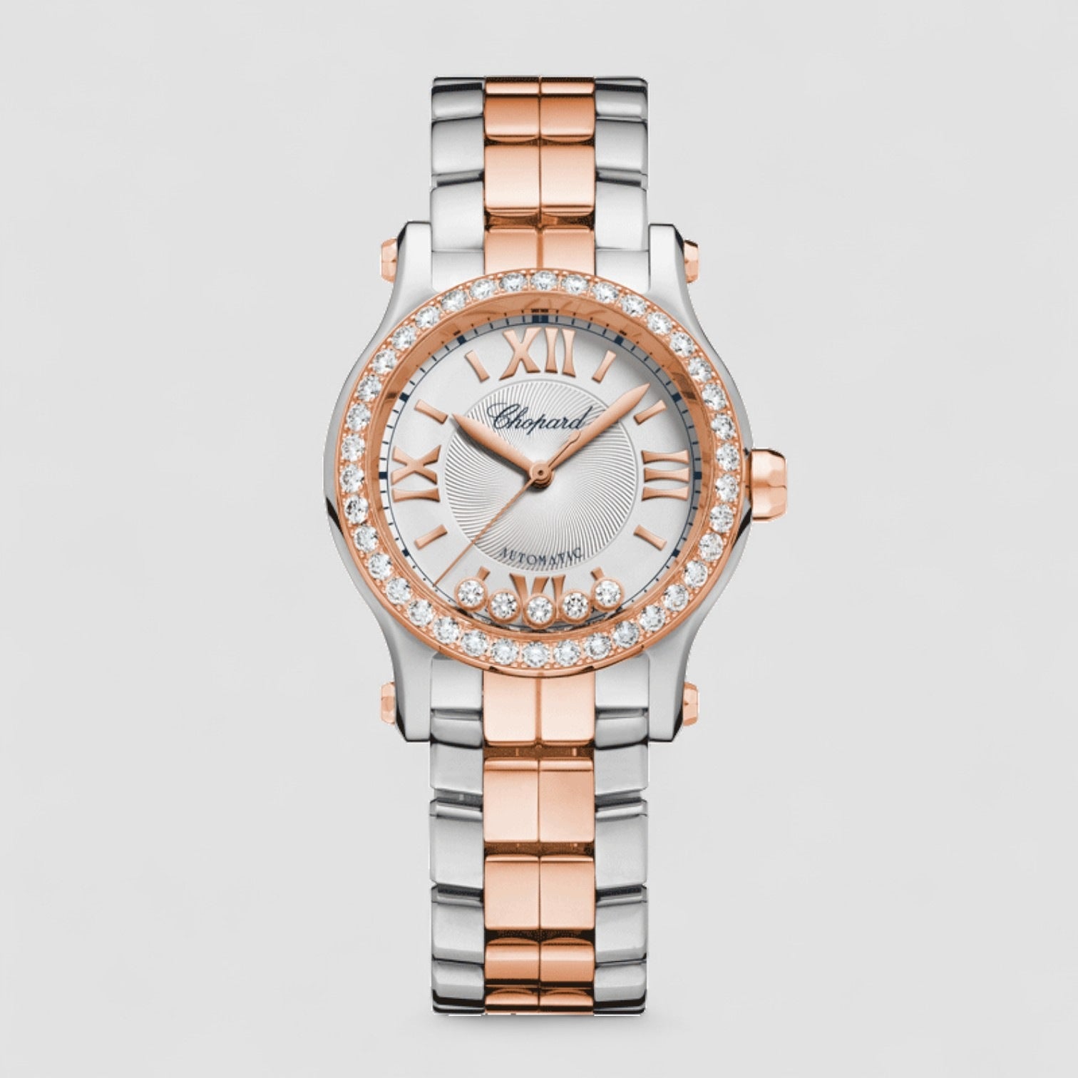 Happy Sport Automatic Diamond Silver Dial Ladies Watch