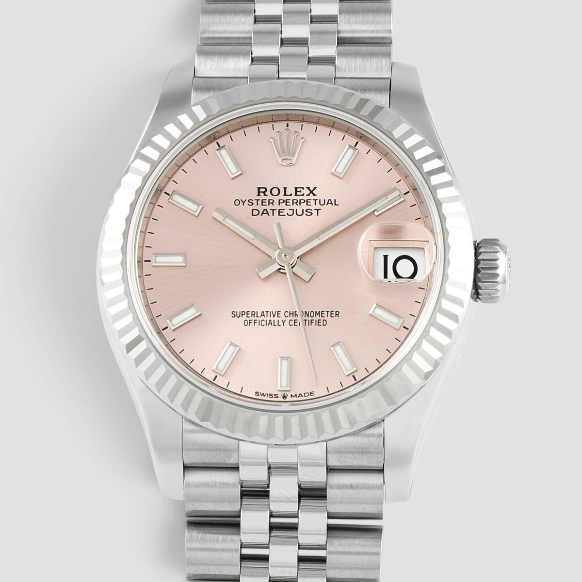 Datejust 31 Pink Index Dial Jubilee