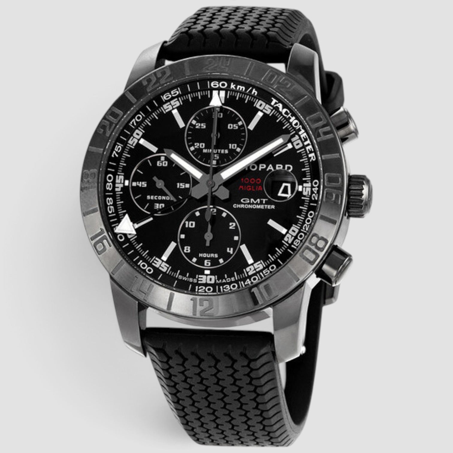Mille Miglia 42.5mm Black PVD Chronograph GMT