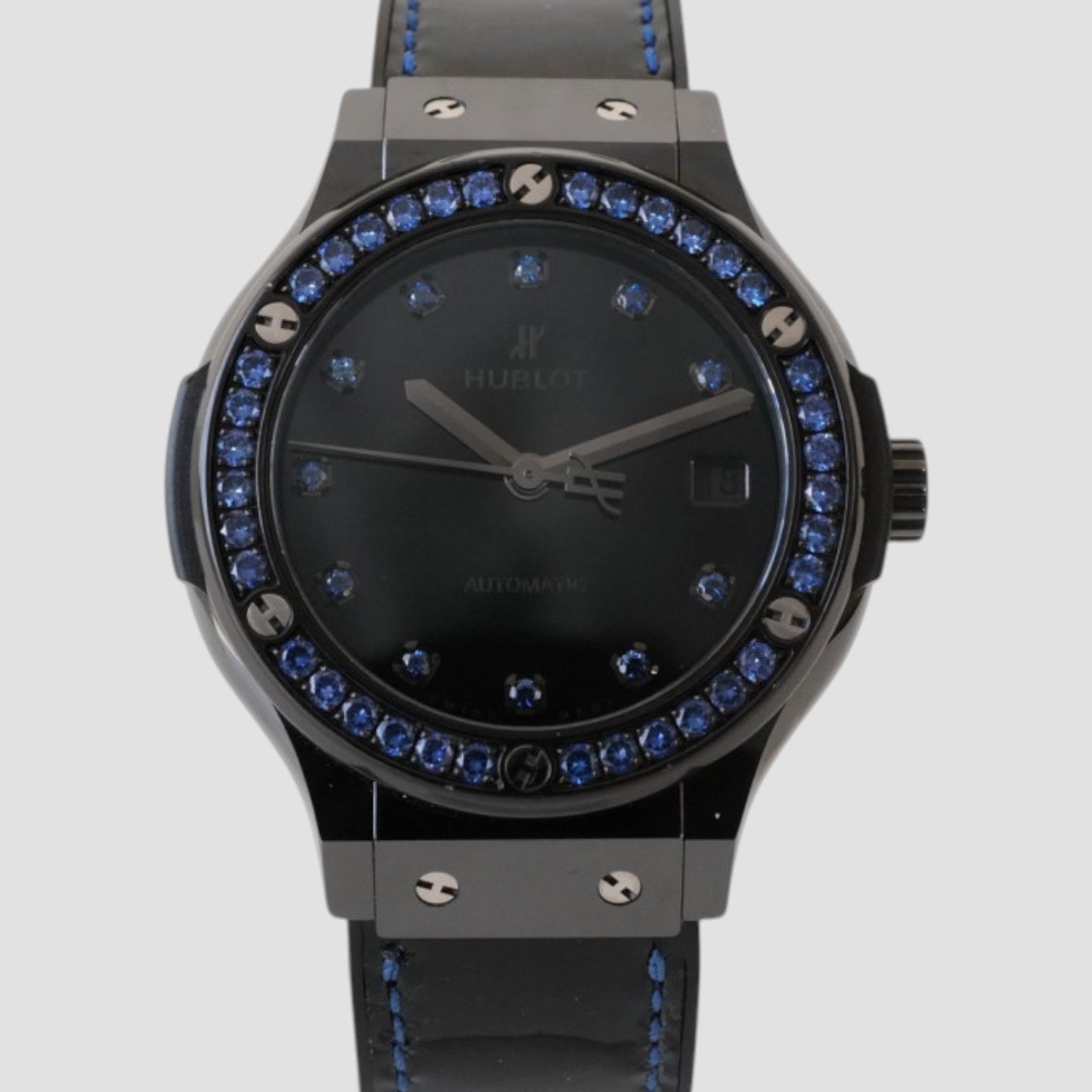 CLASSIC FUSION SHINY CERAMIC BLUE WATCH 38MM