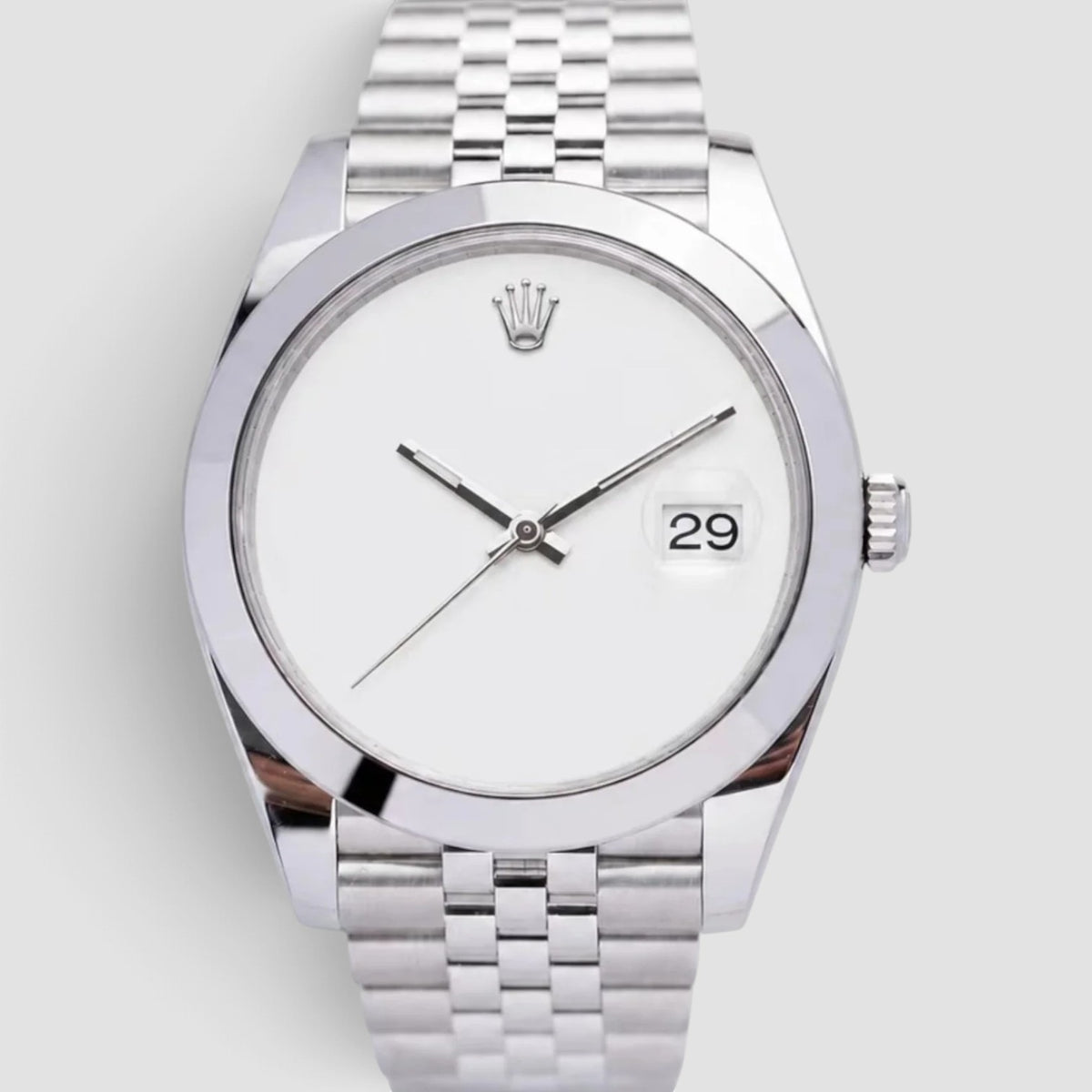 Datejust 41 White “Canvas” Custom Dial Oyster