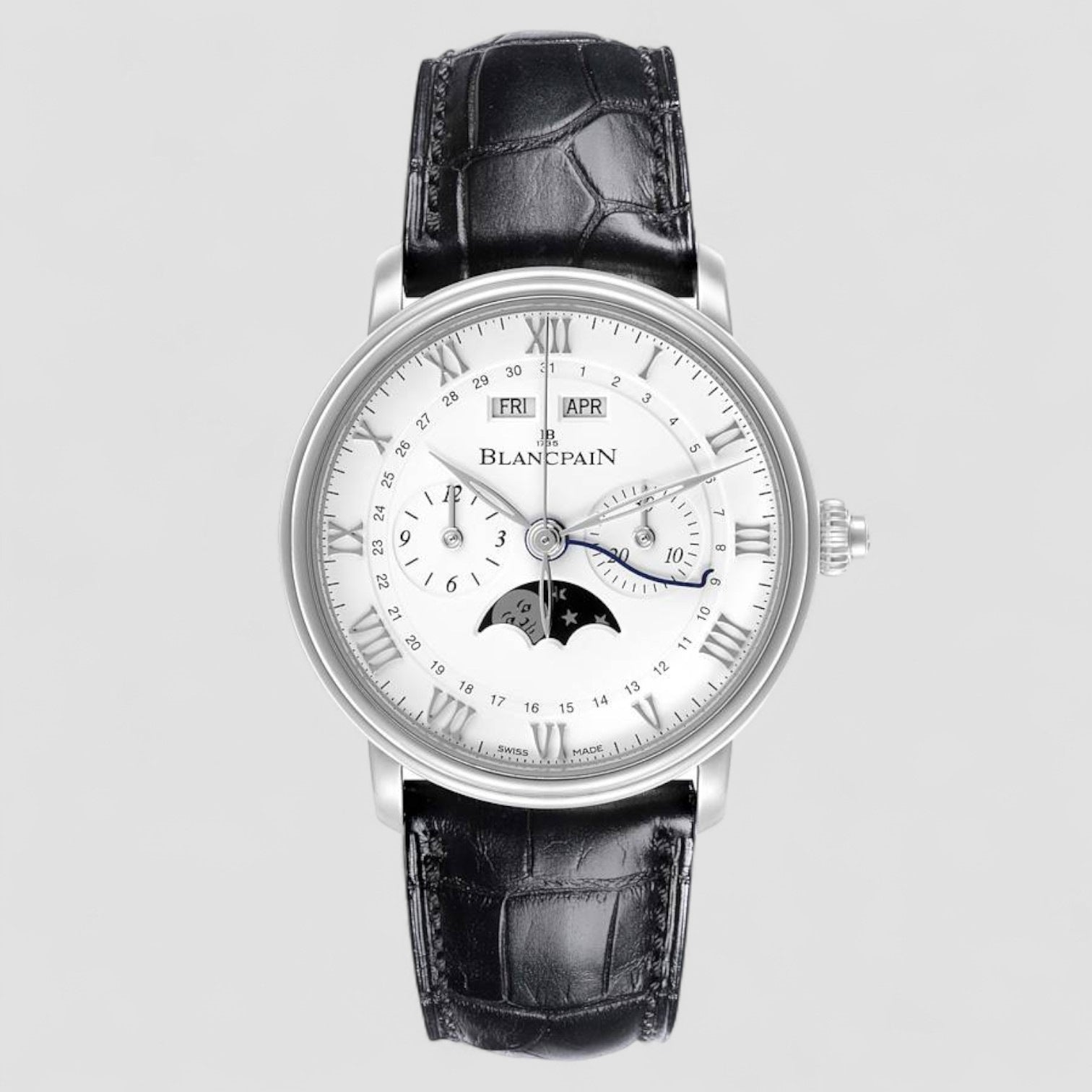 Villeret Chronographe Monopoussoir Steel Mens Watch