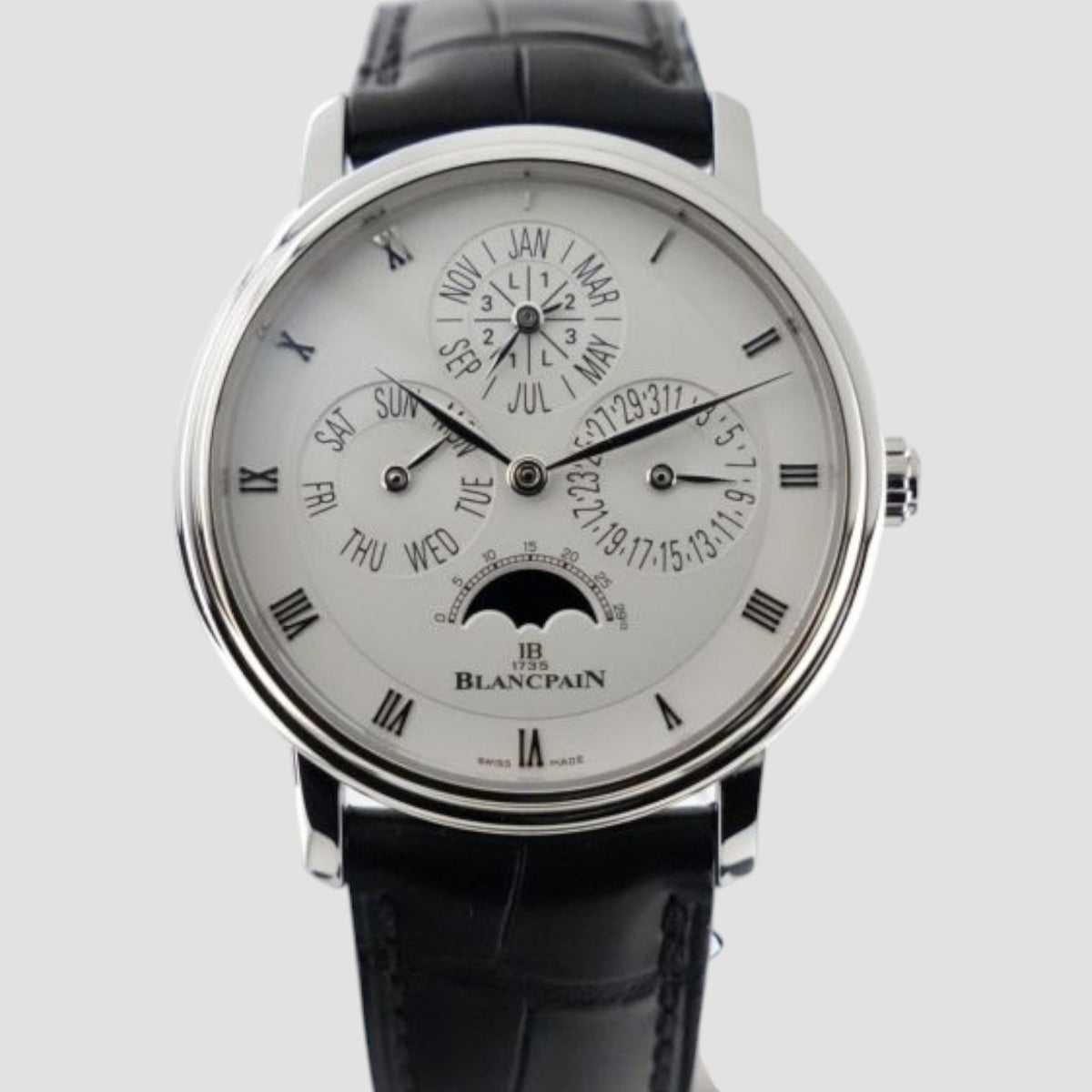 Villeret Perpetual Calendar Platinum 38mm