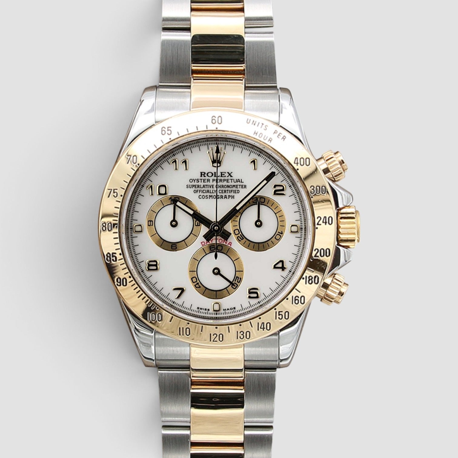 Cosmograph Daytona 40mm Oystersteel & 18K Yellow Gold White Dial