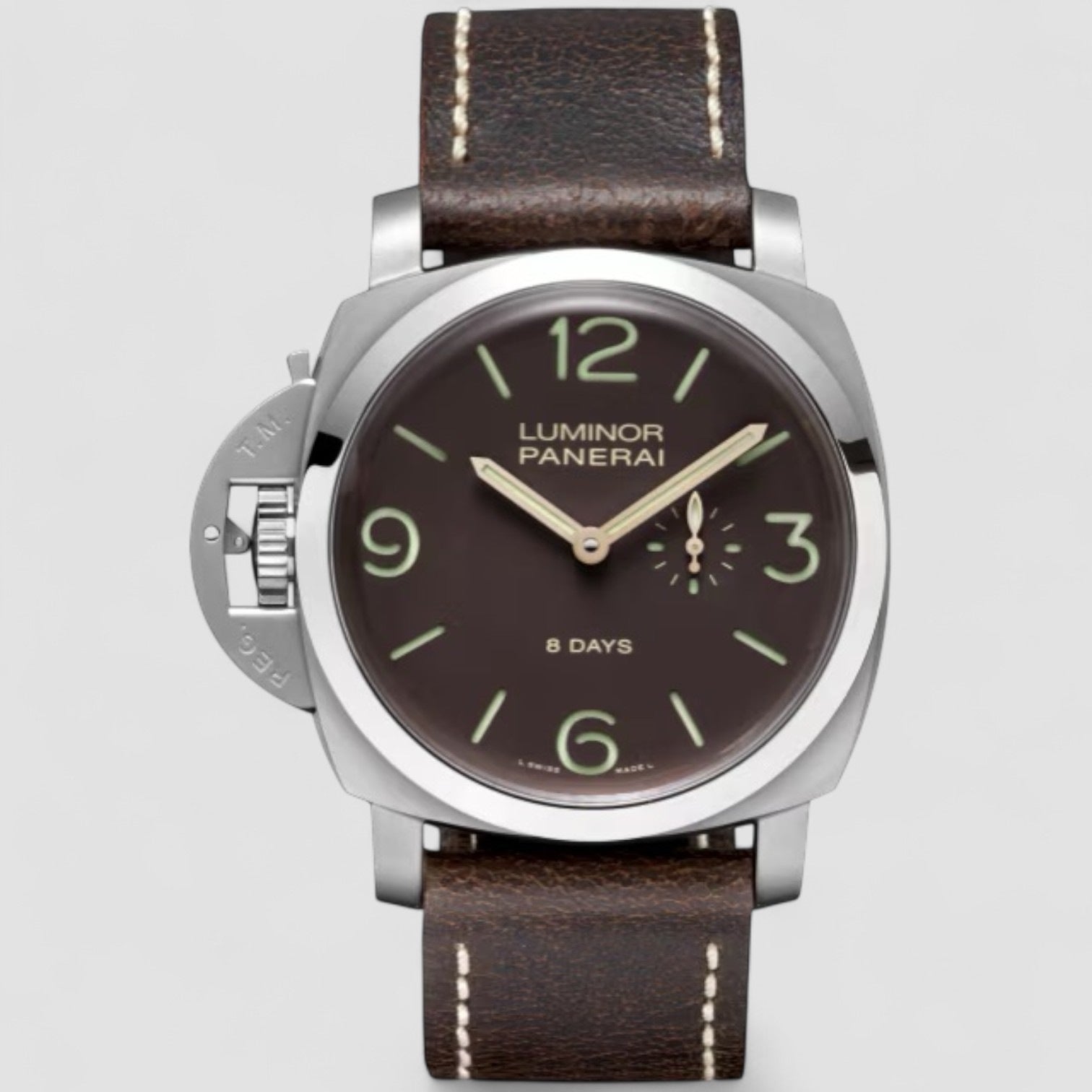 Luminor 1950 Left-Handed 8 Days Titanio Brown Dial