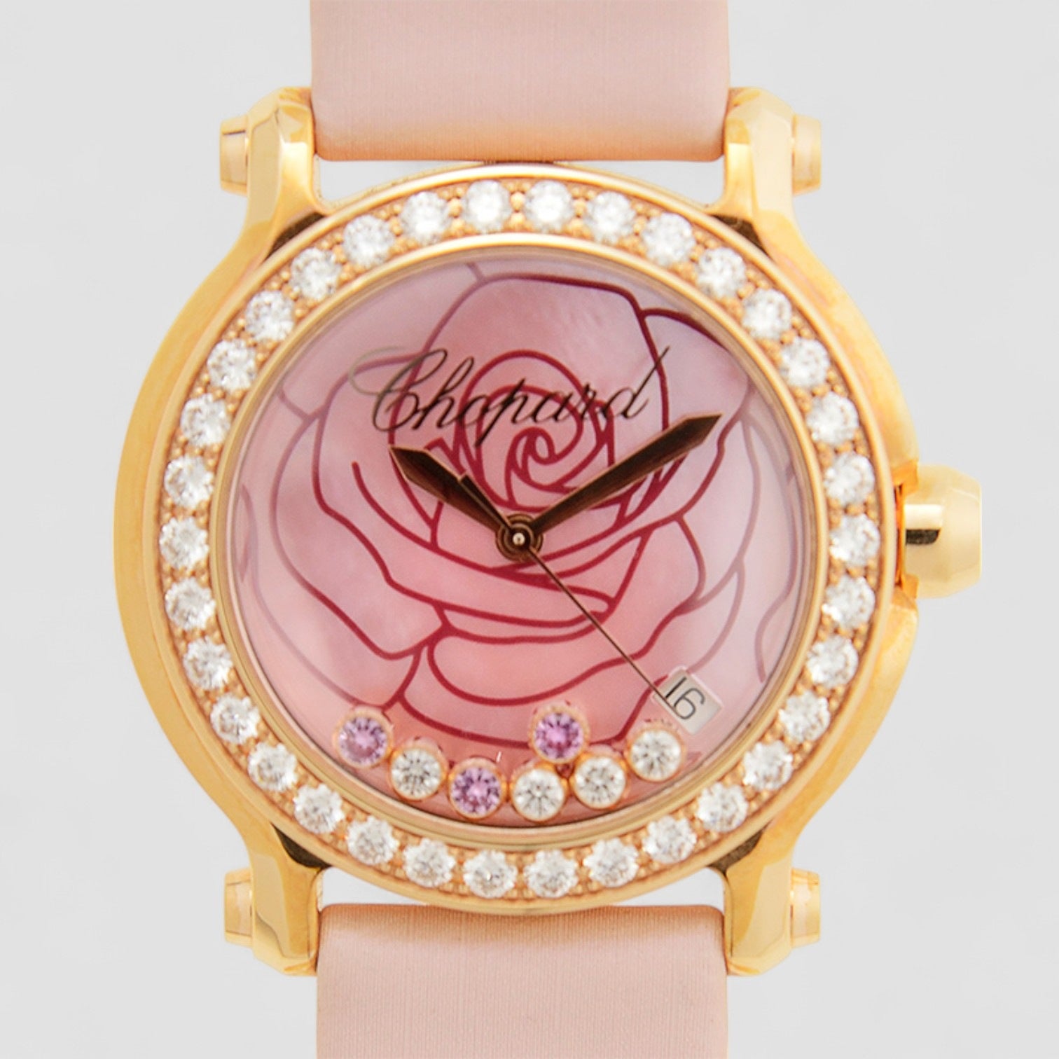 Happy Sport Medium La Vie en Rose Watch