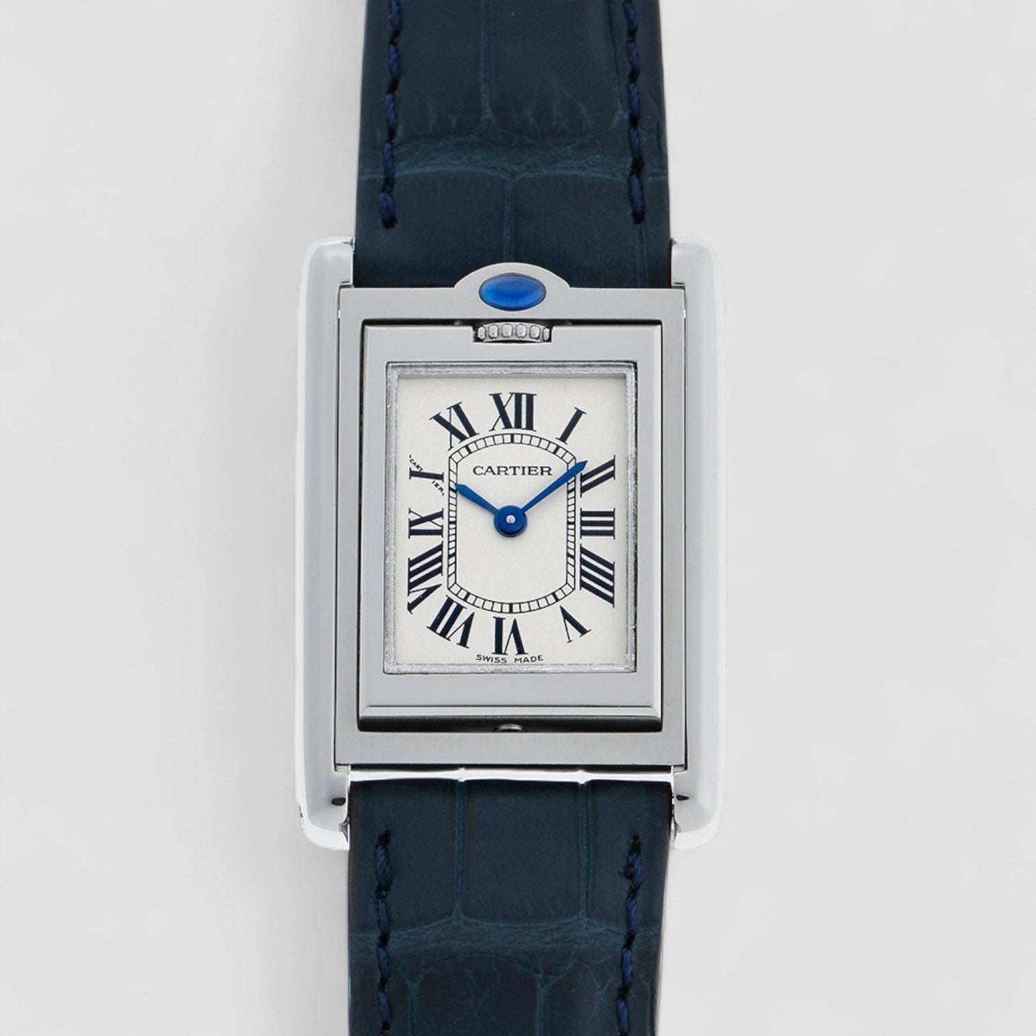 Tank Basculante Quartz Silver Dial Ladies Watch