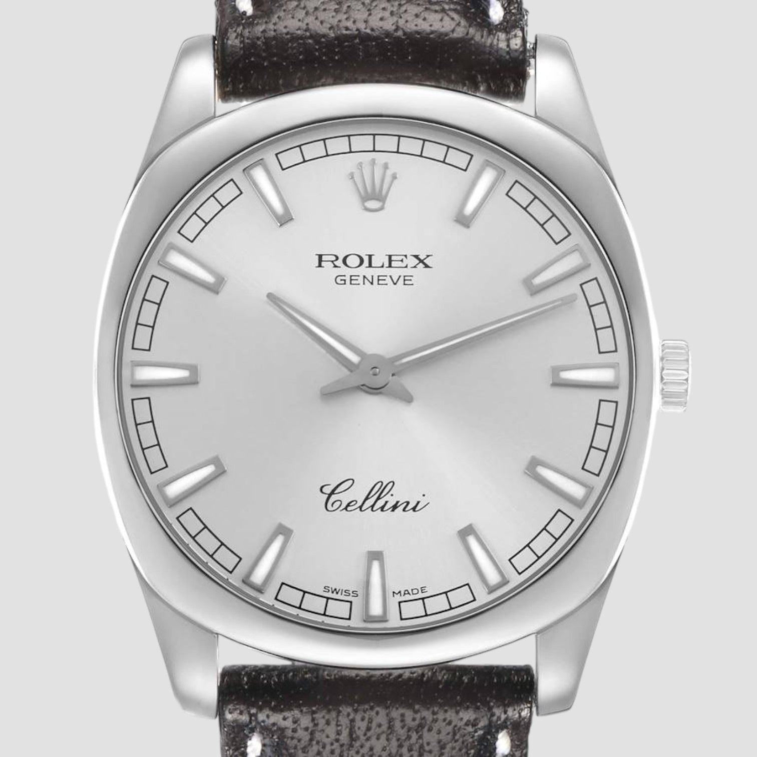 Cellini Danaos White Gold Silver Dial Mens Watch