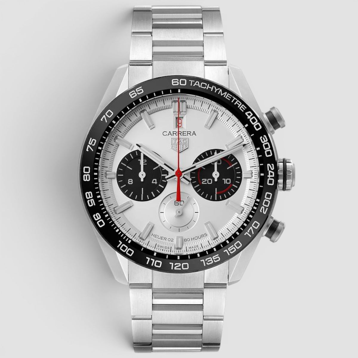 Carrera Calibre 02 Chronograph 44mm Silver Dial