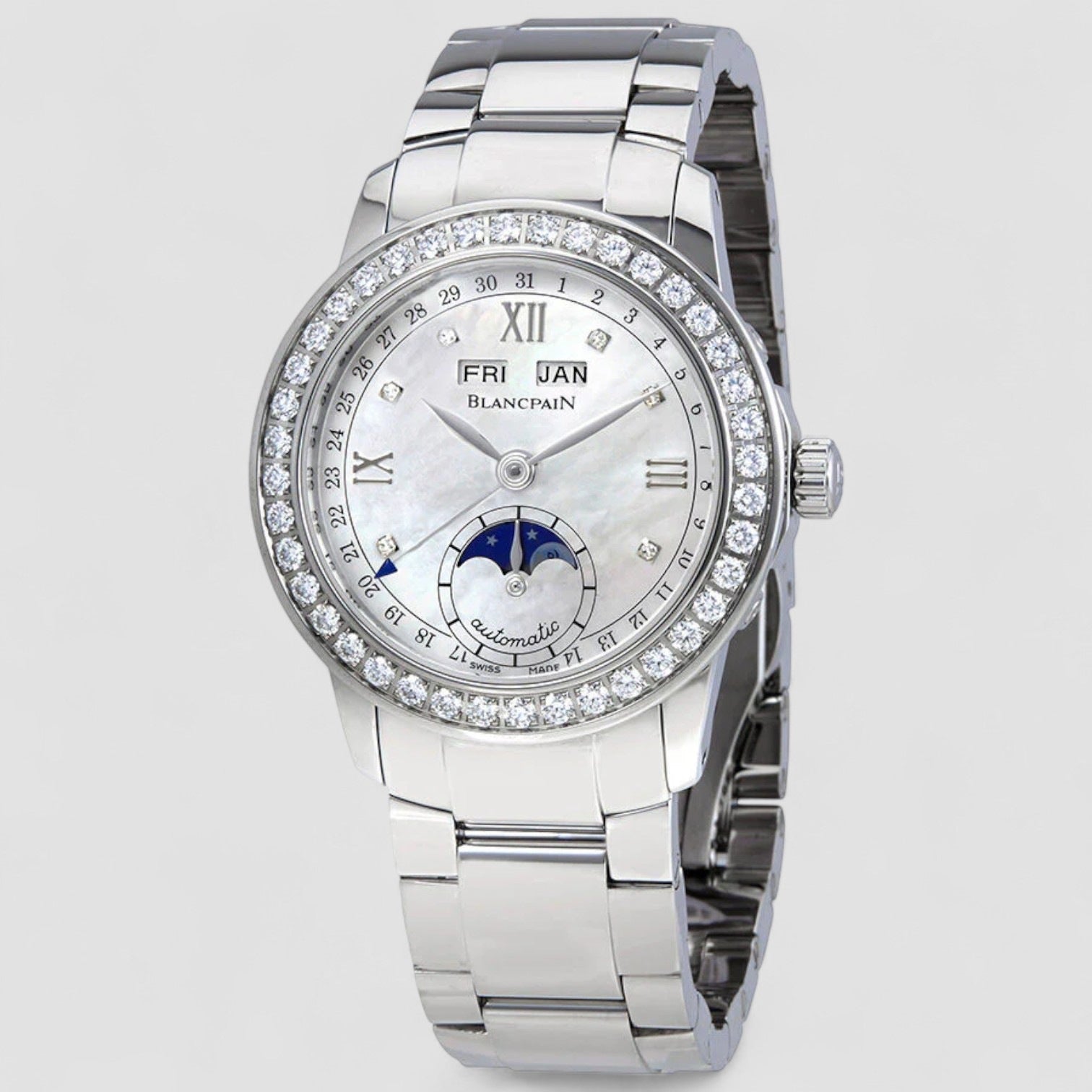 Leman Mother Of Pearl Dial Automatic Ladies Watch