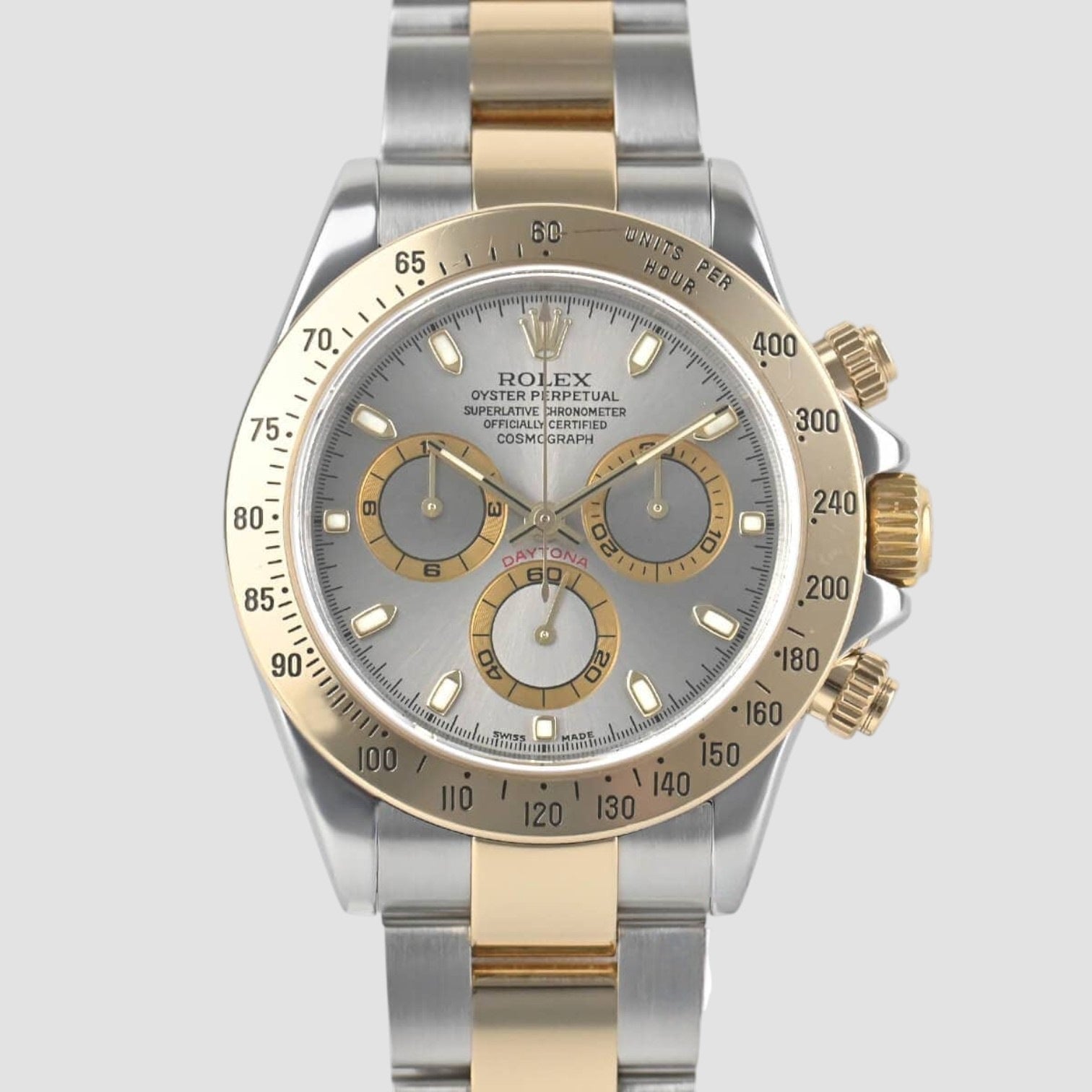 Cosmograph Daytona Grey Dial 18kt Yellow Gold Oyster Automatic Men's Watch