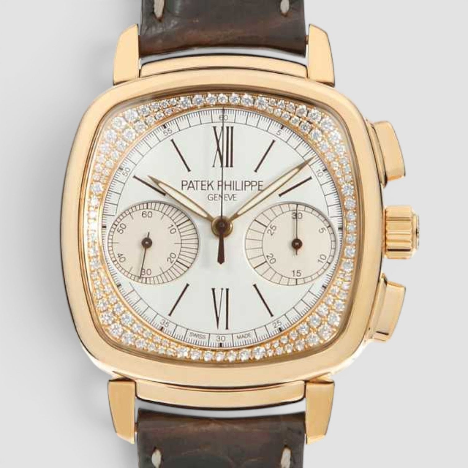 Complications Chronograph 35×39mm Rose Gold Diamond Bezel
