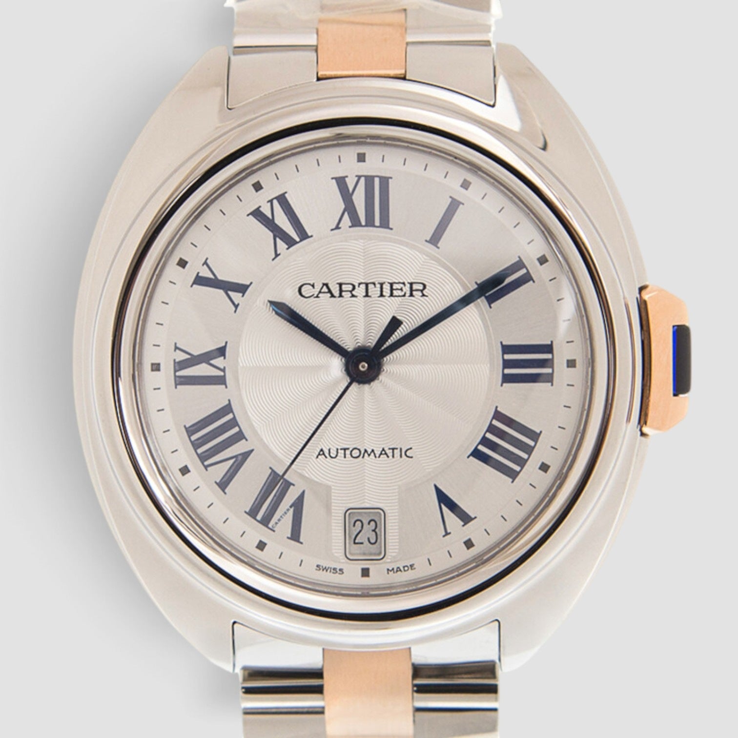 Clé de Cartier Automatic 40mm Steel & Rose Gold White Dial