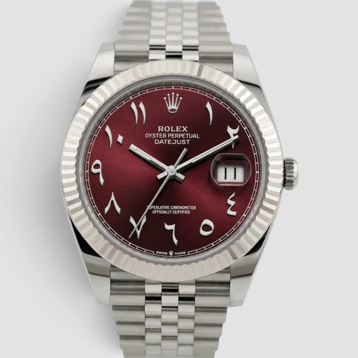 Datejust 41 Custom Burgundy Arabic Dial