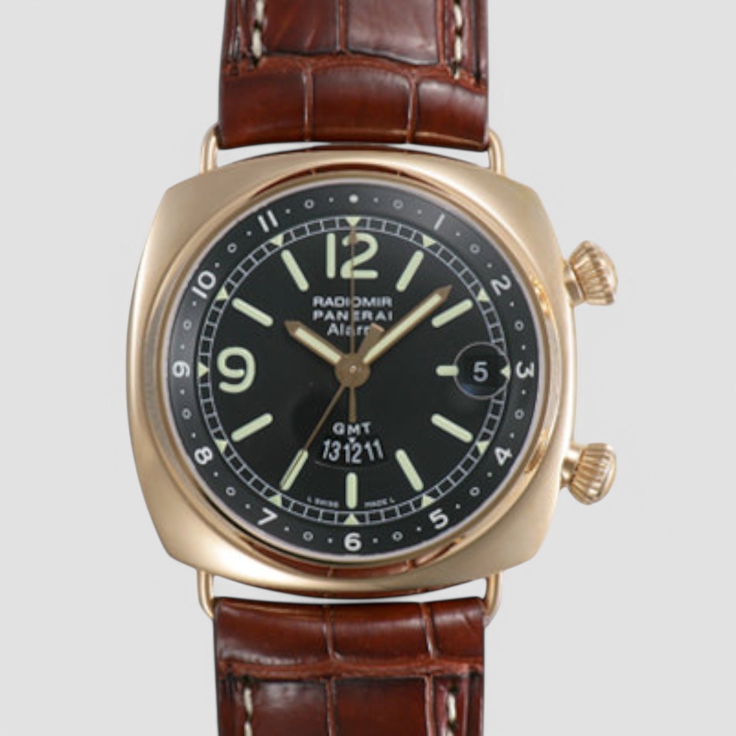 Radiomir GMT Alarm 18K Rose Gold Black Dial 42MM