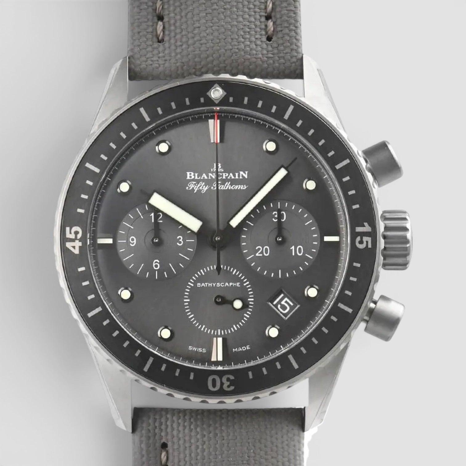 Fifty Fathoms Bathyscaphe Chronographe Flyback 43mm Titanium Grey Dial