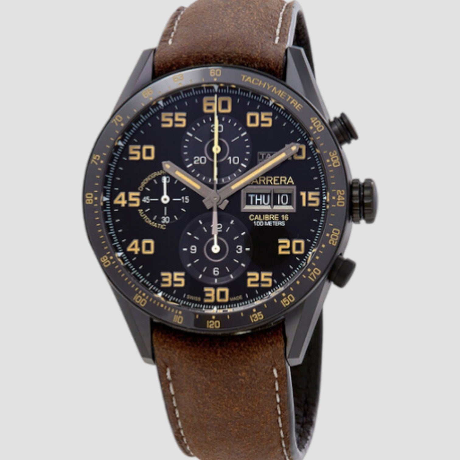 Carrera Chronograph Tachymeter Black Dial Men's Watch