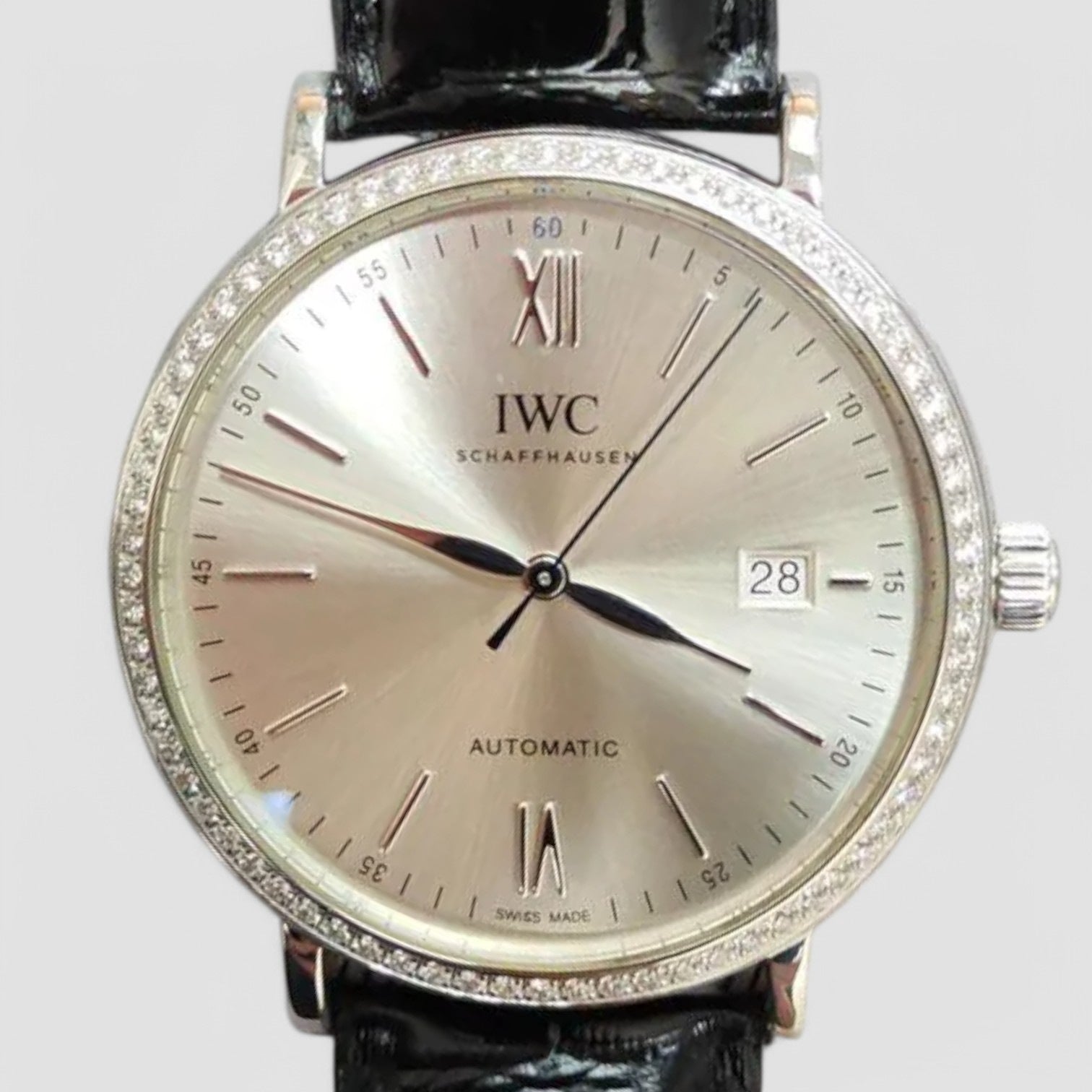 Portofino Silver Dial Diamond Automatic Men's Watch