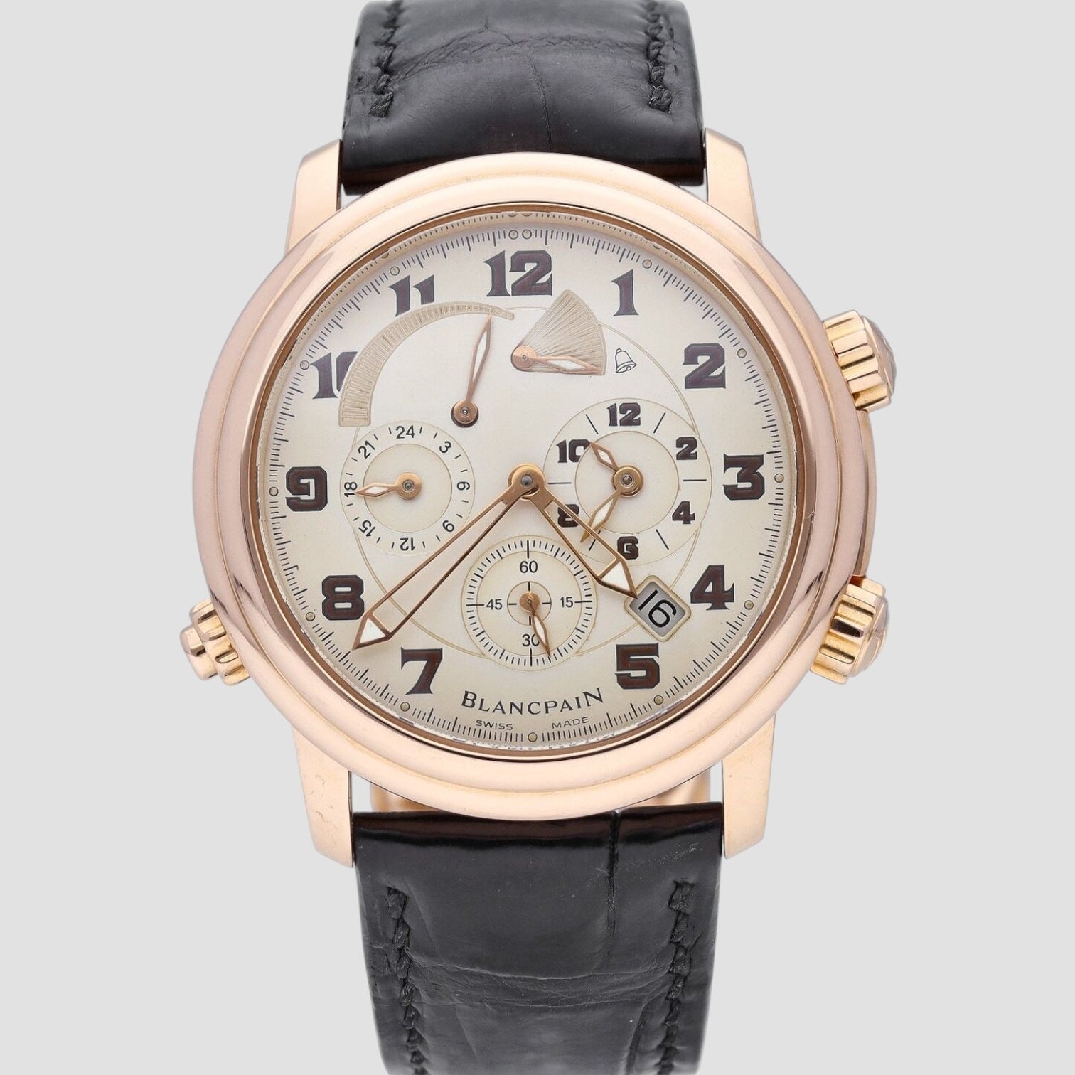 Leman Reveil GMT Alarm 18k Rose Gold Auto Men’s Watch