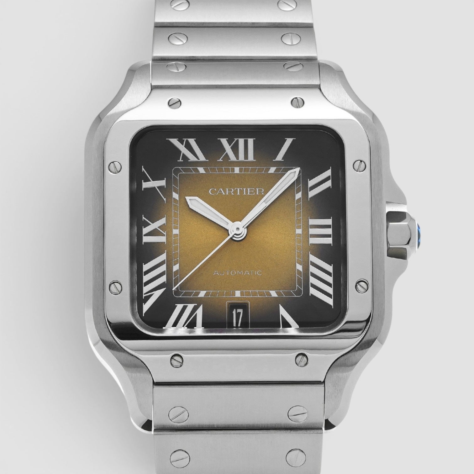 Santos de Cartier 39.8mm Steel Brown Dial