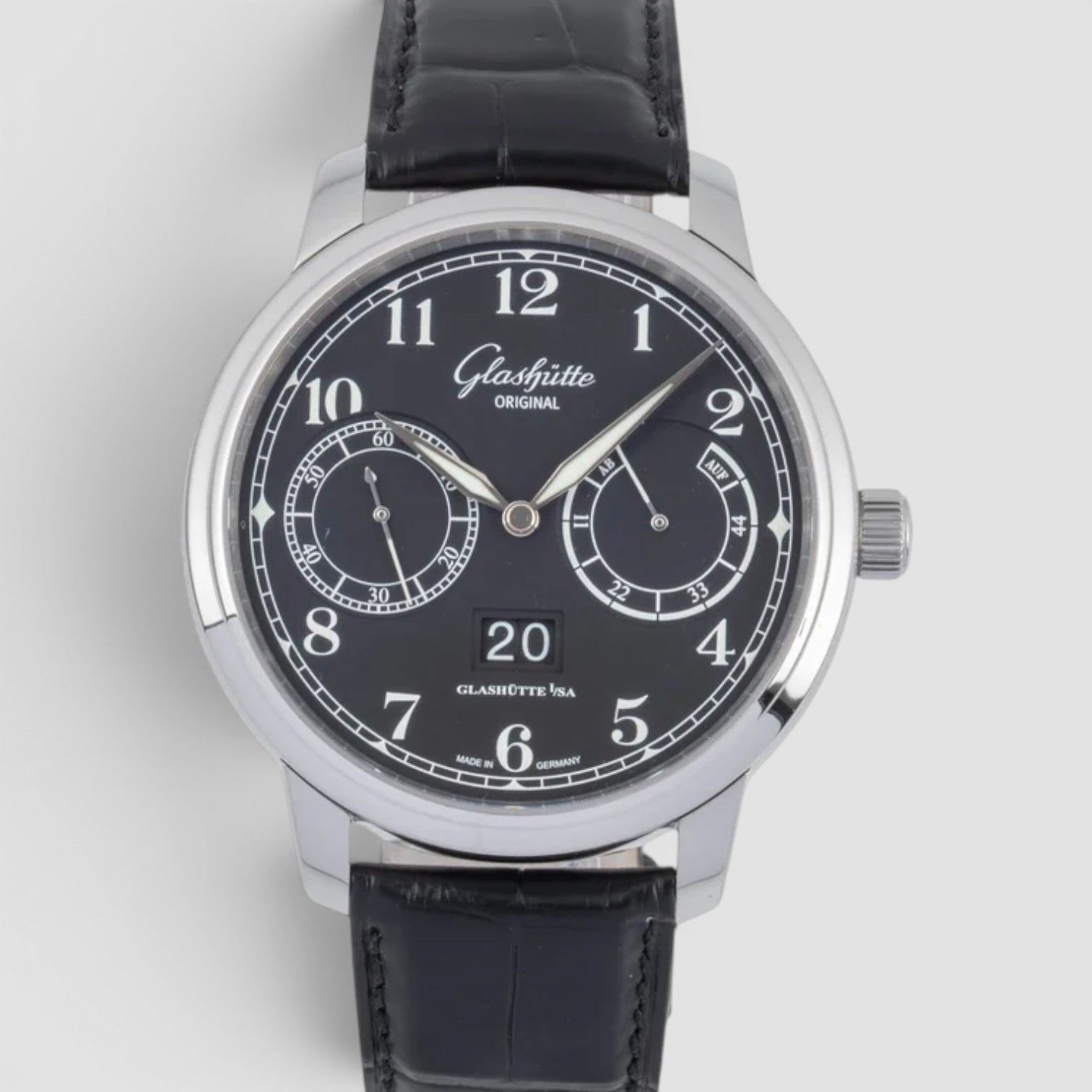 Senator Observer 44mm Steel Black Dial Big Date