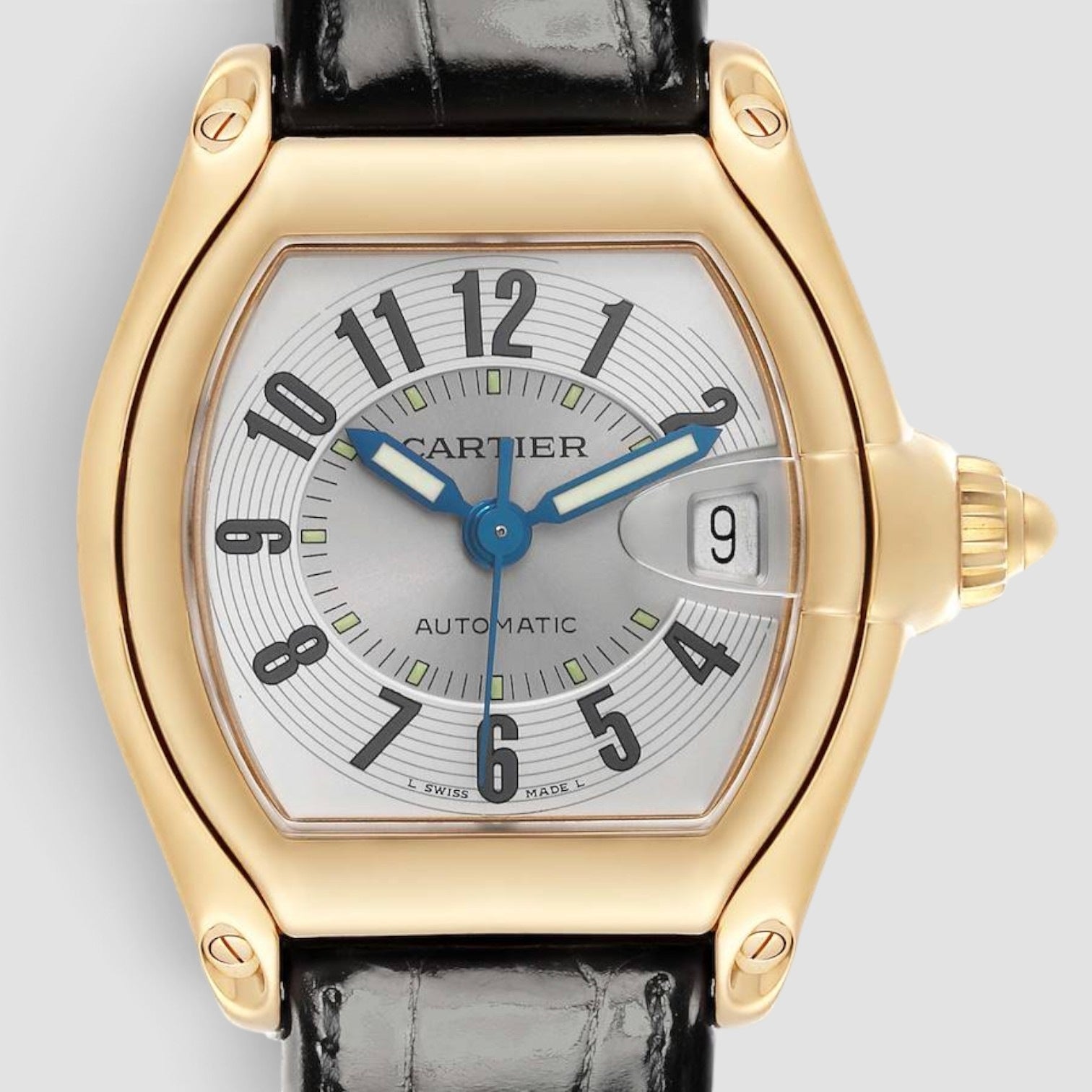 Roadster 38 x 44mm 18K Yellow Gold Silver Dial