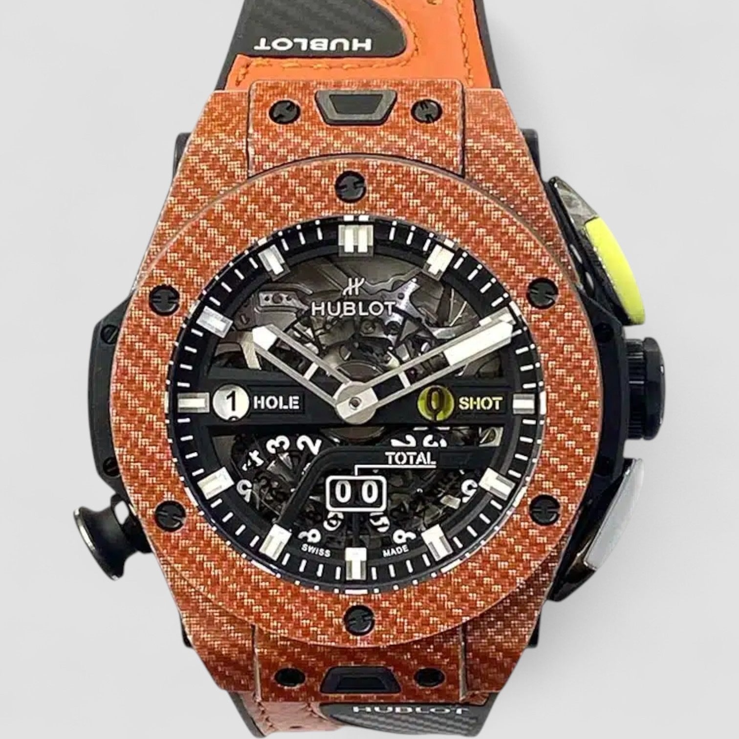 Big Bang Unico Golf Orange Limited Orange Calfskin Watch