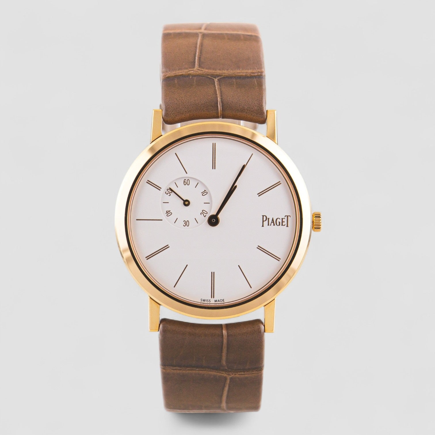 Altiplano White Dial 18kt Rose Gold Ladies Watch