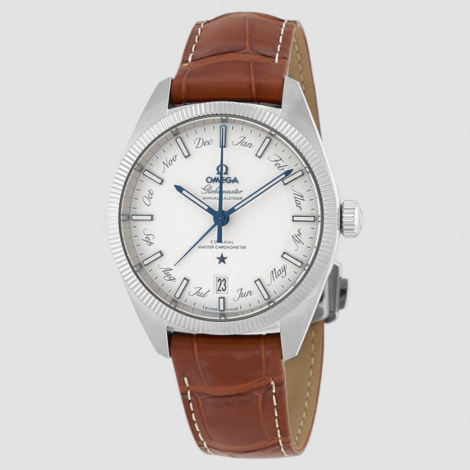 Globemaster Annual Calendar SS Silver Dial