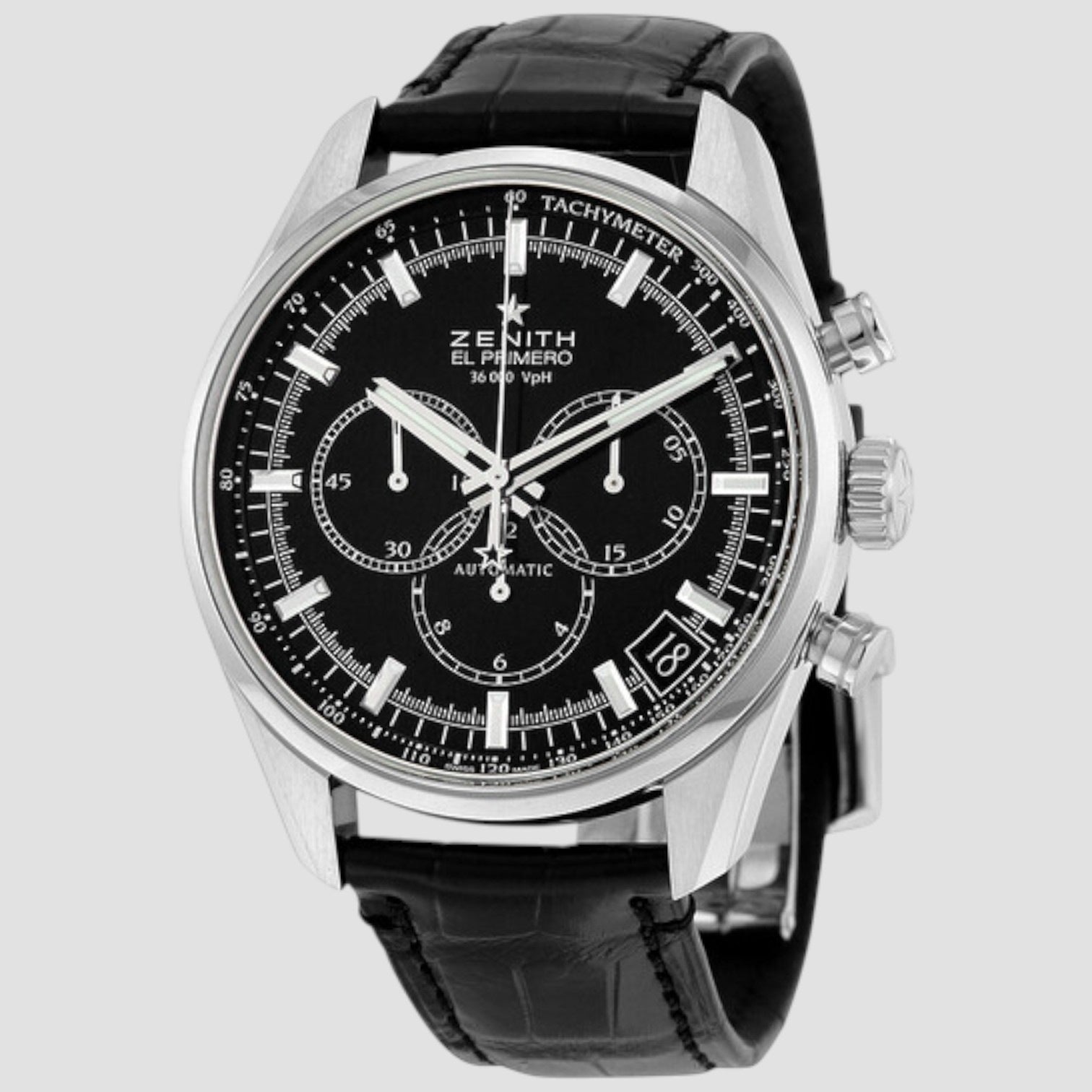 Zenith El Primero 36'000 VpH Black Dial Chronograph Automatic