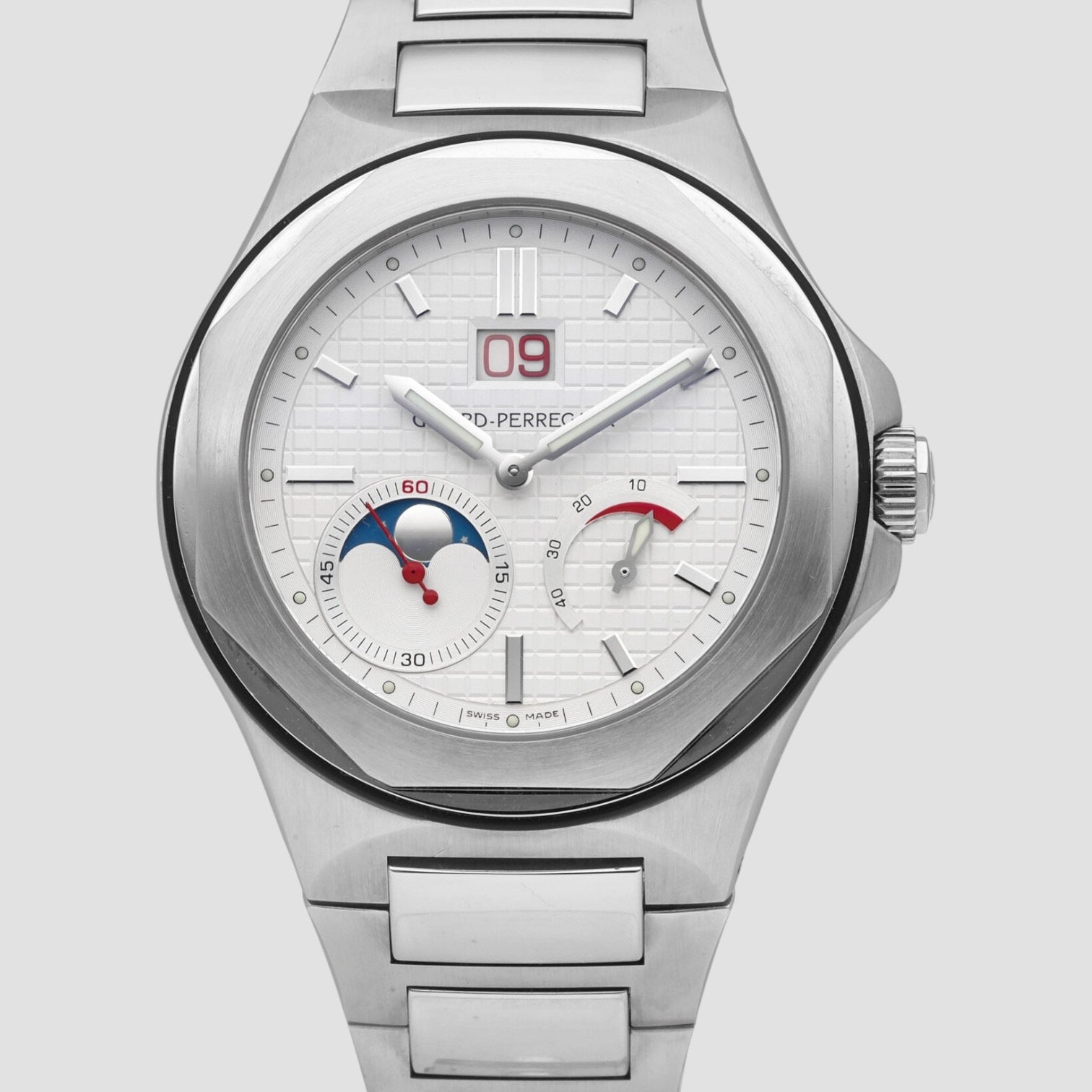 Laureato EVO Power Reserve Moon SS White Dial