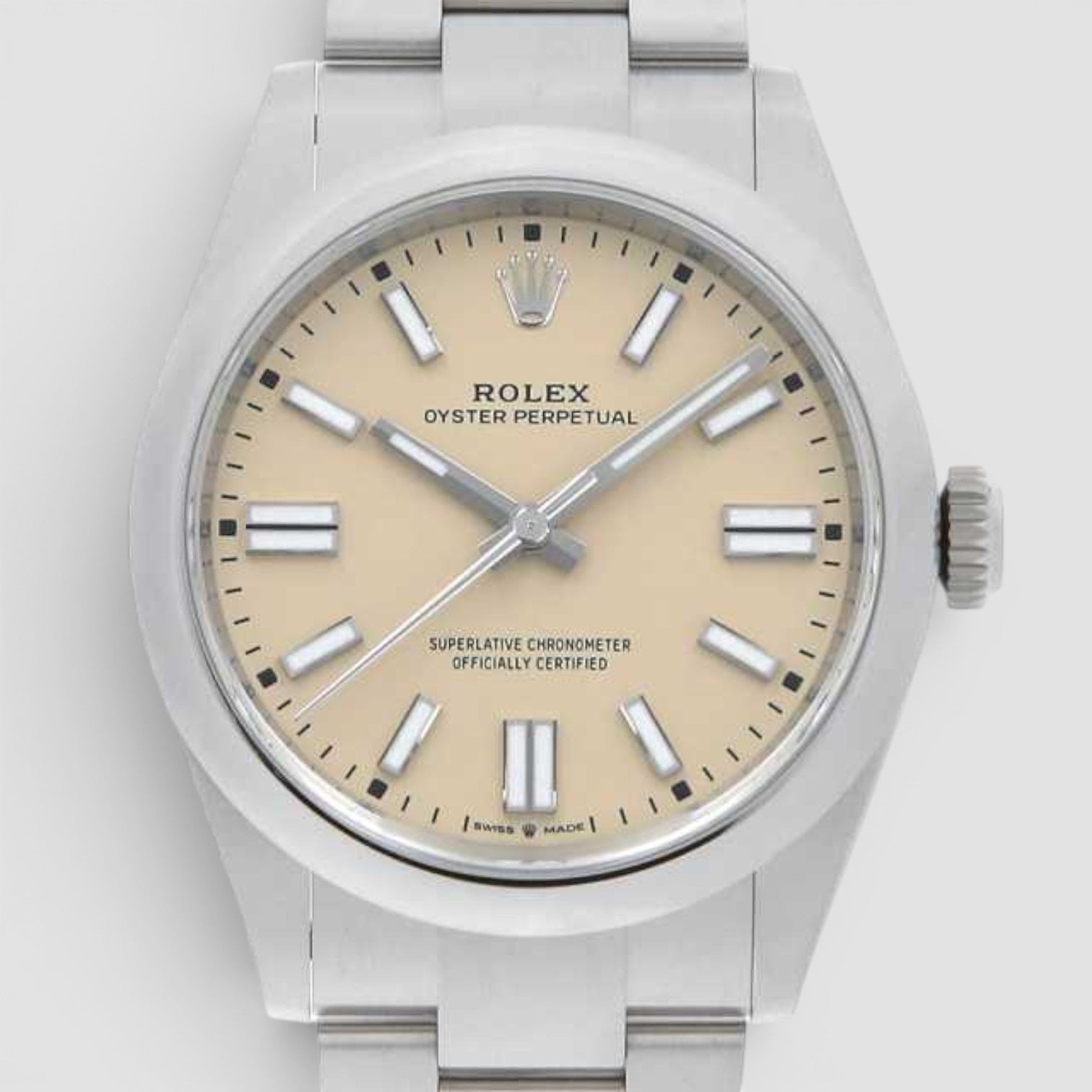 Oyster Perpetual Stainless Dial Beige