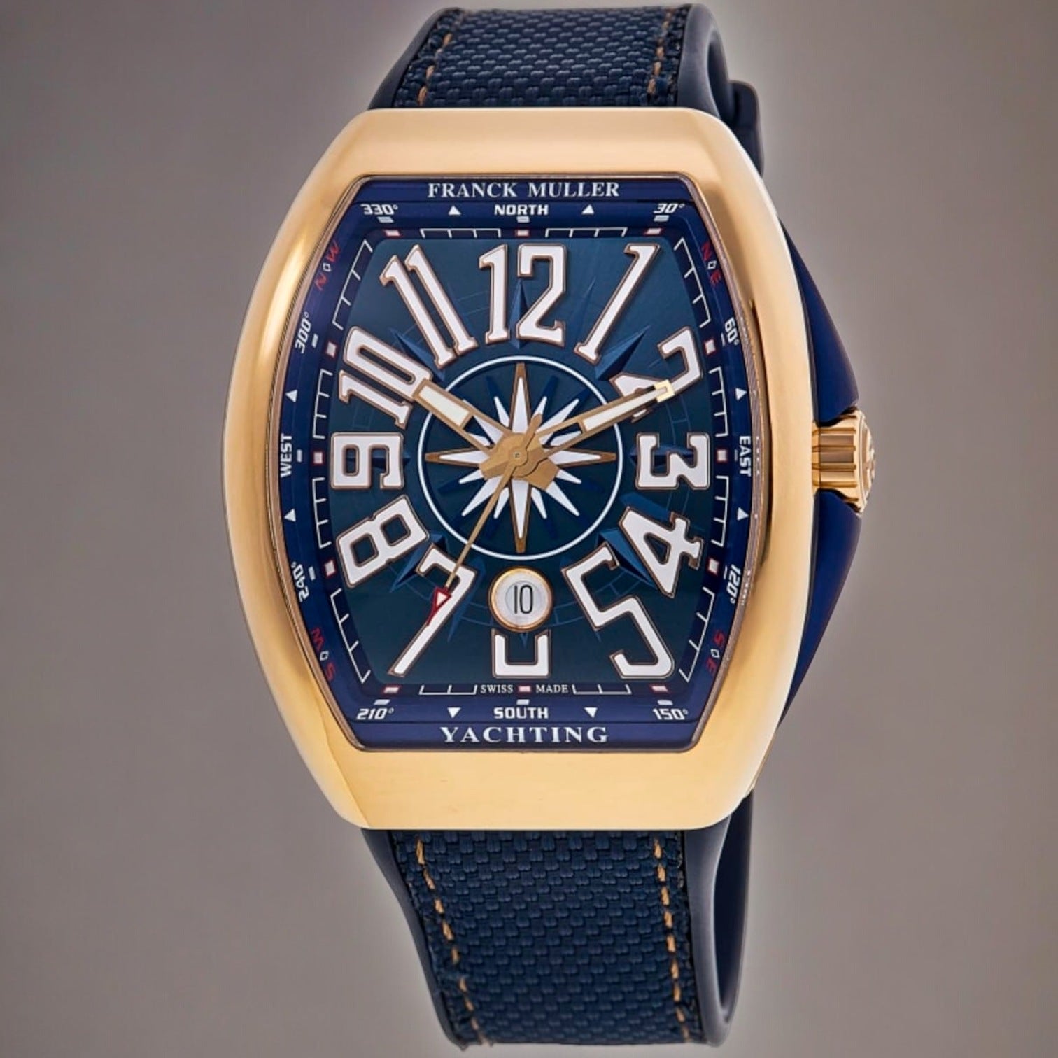 Vanguard Yachting 18kt Rose Gold Blue Dial Men's Watch