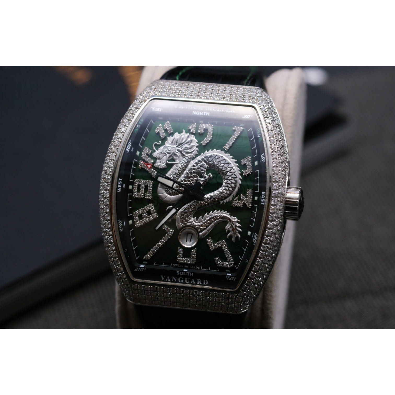 Vanguard V45 DRAGON KING GREEN DIAL LIMITED EDITION Afterset Diamond