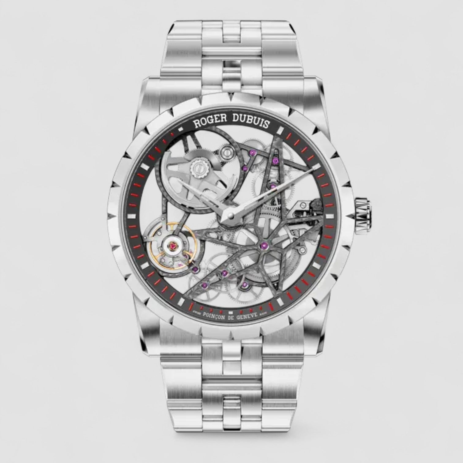 Excalibur 42 Skeleton Micro-Rotor Automatic SS / SS RARE