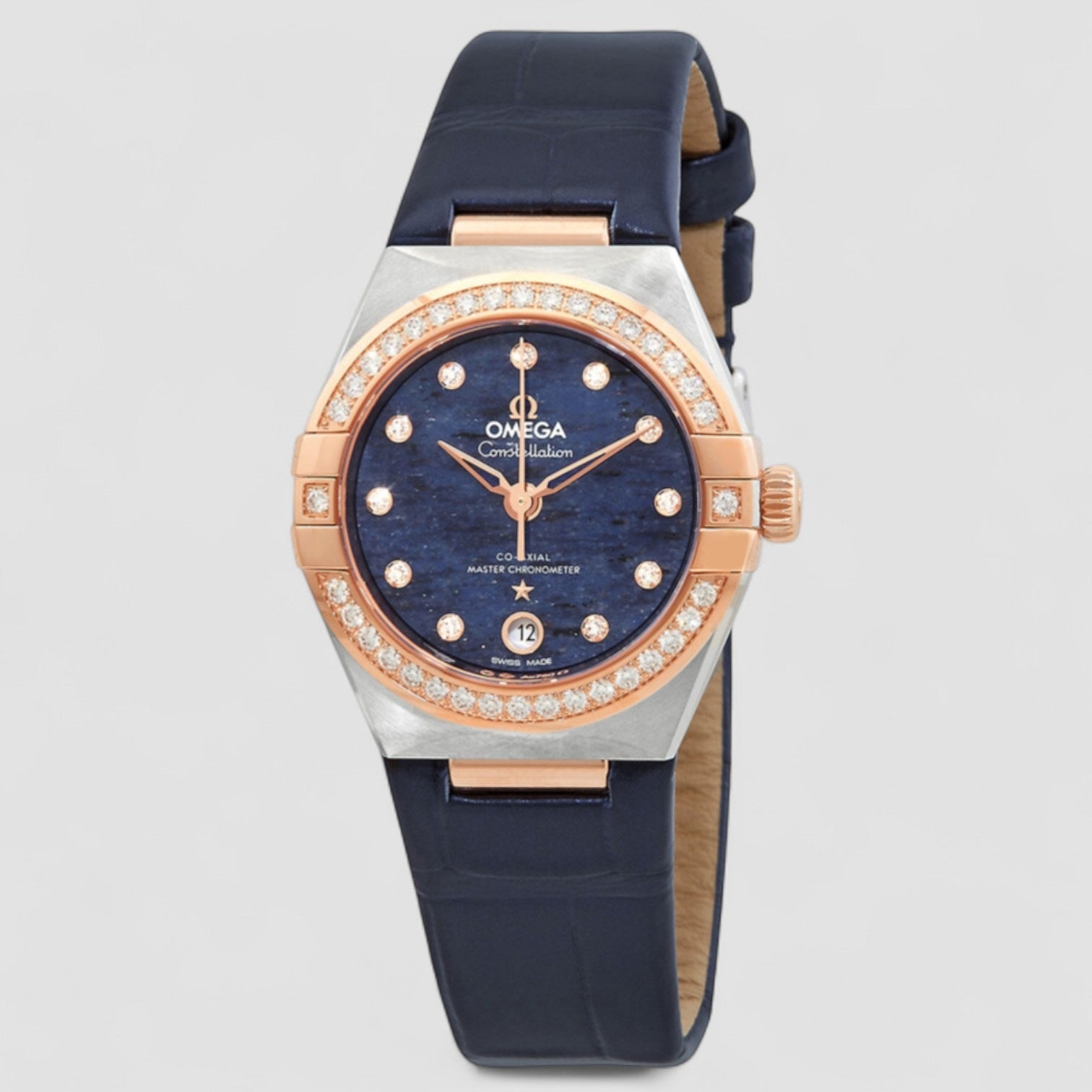Constellation Automatic Chronometer Diamond Blue Dial Ladies Watch