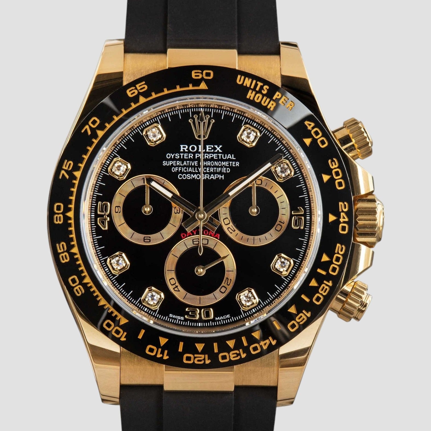 Daytona 18K Ceramic Black Diamond Dial