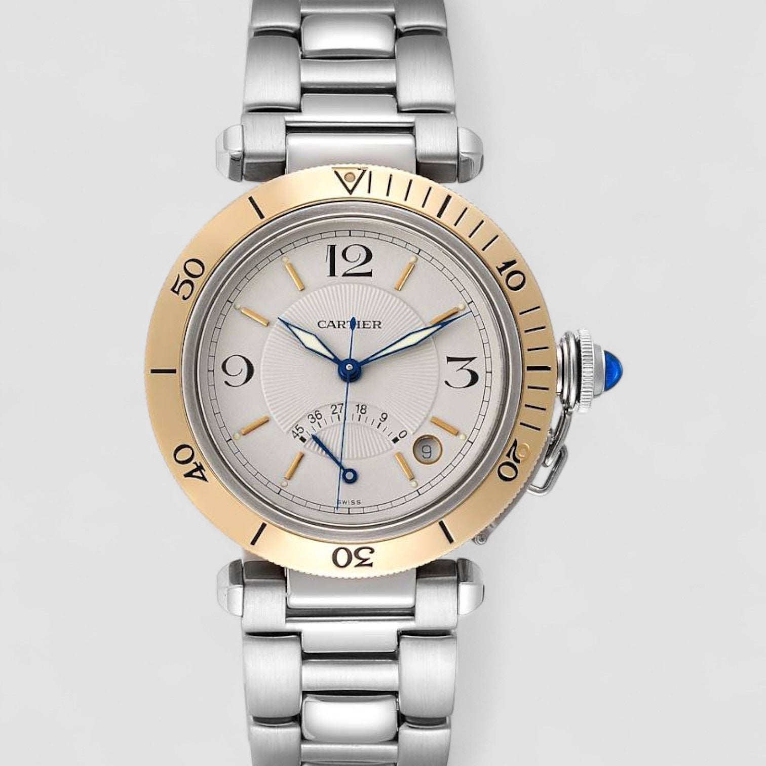 Pasha Diver Power Reserve Steel Yellow Gold Mens Watch