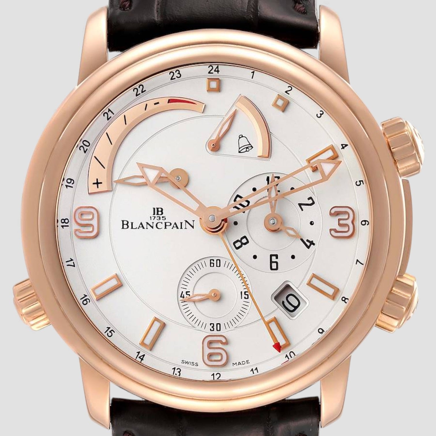 Léman Réveil GMT Rose-Gold Alarm & Dual-Time Mastery
