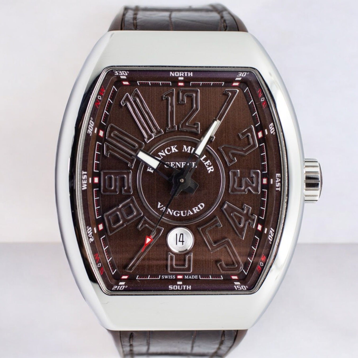 Vanguard Brown Stainless Steel Automatic V 45 SC DT AC BN