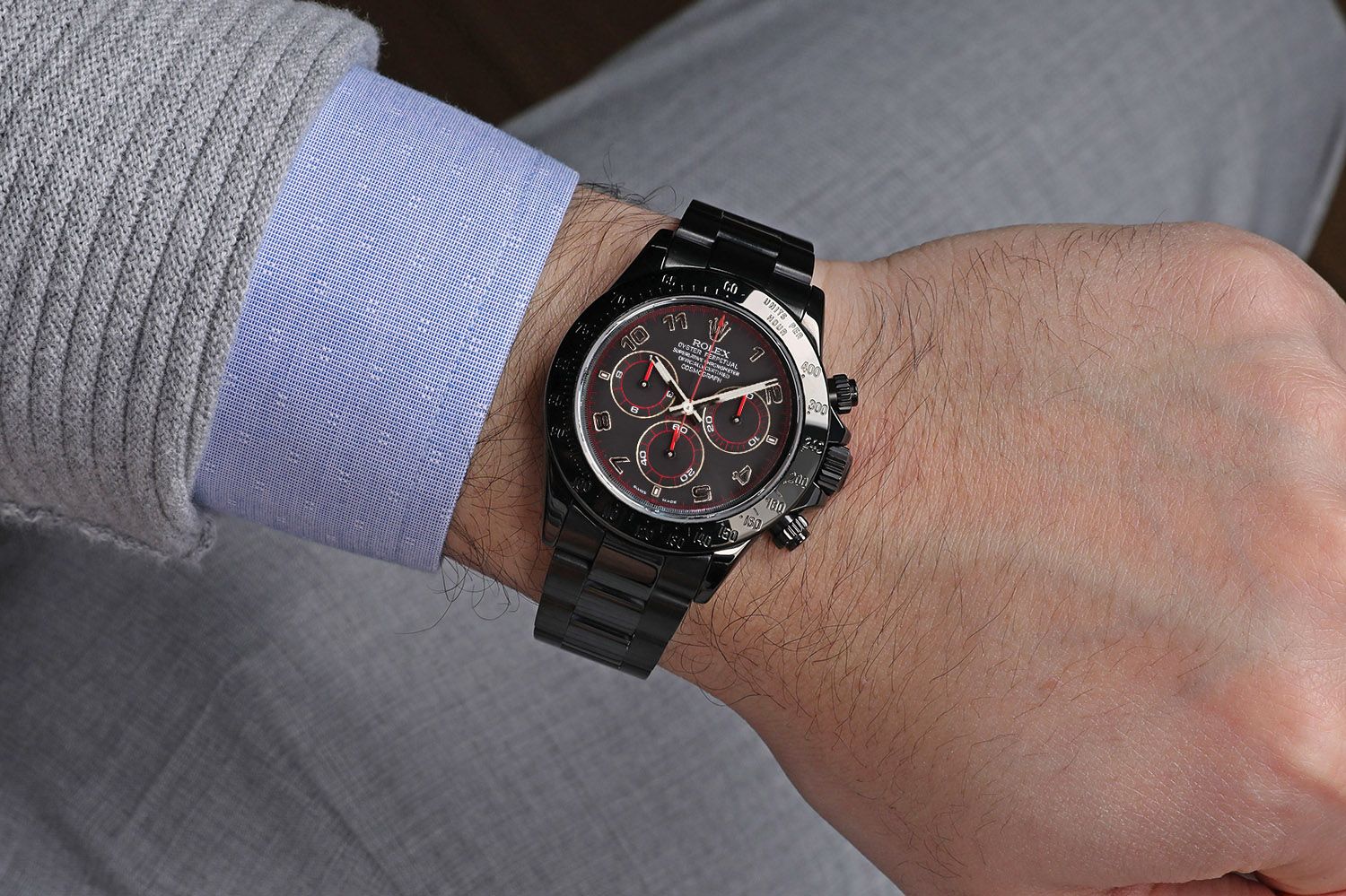 Cosmograph Daytona 116520 Black/Red Arabic Racing Dial Blackout