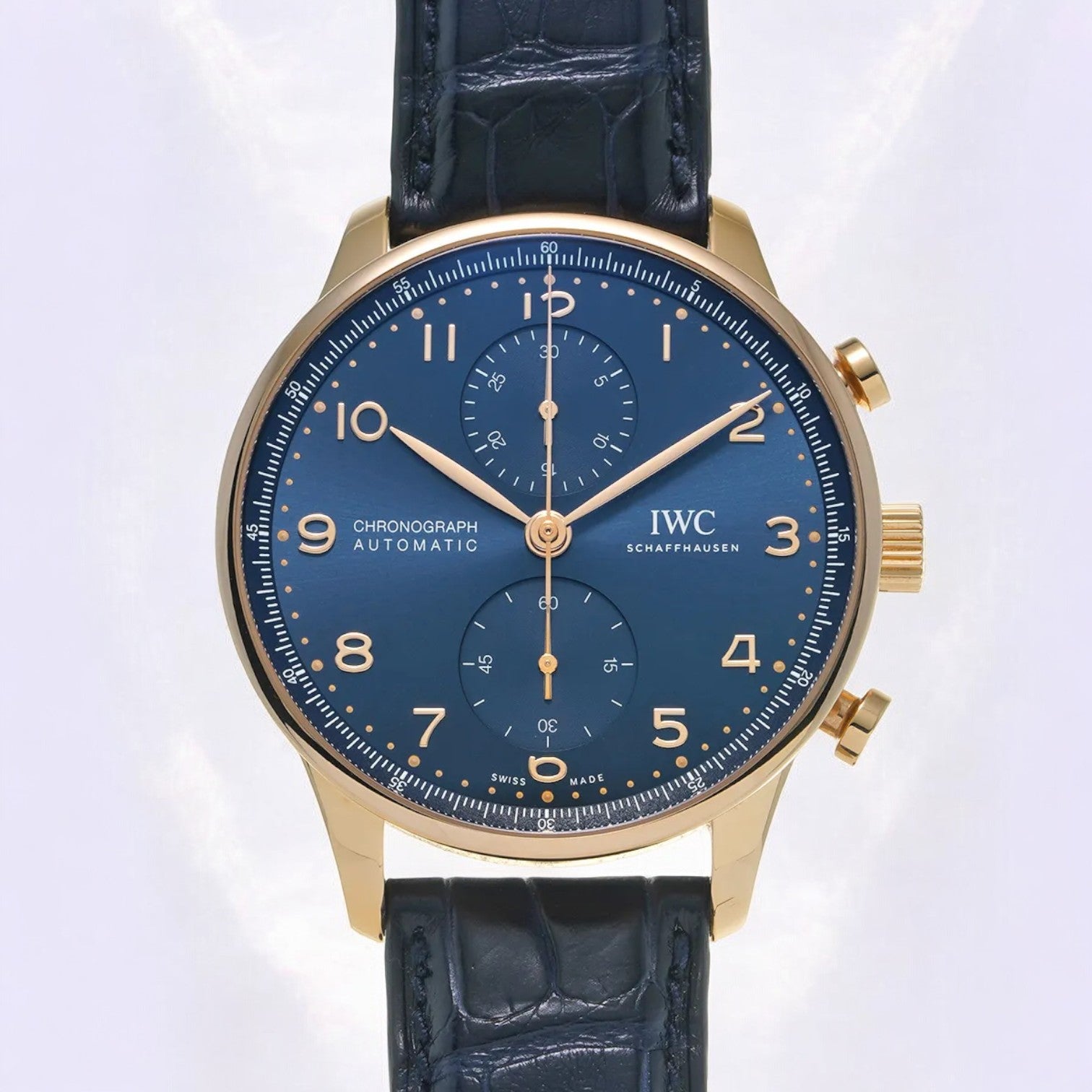 Portuguese Chronograph 18k Rose Gold Blue Dial Boutique Edition