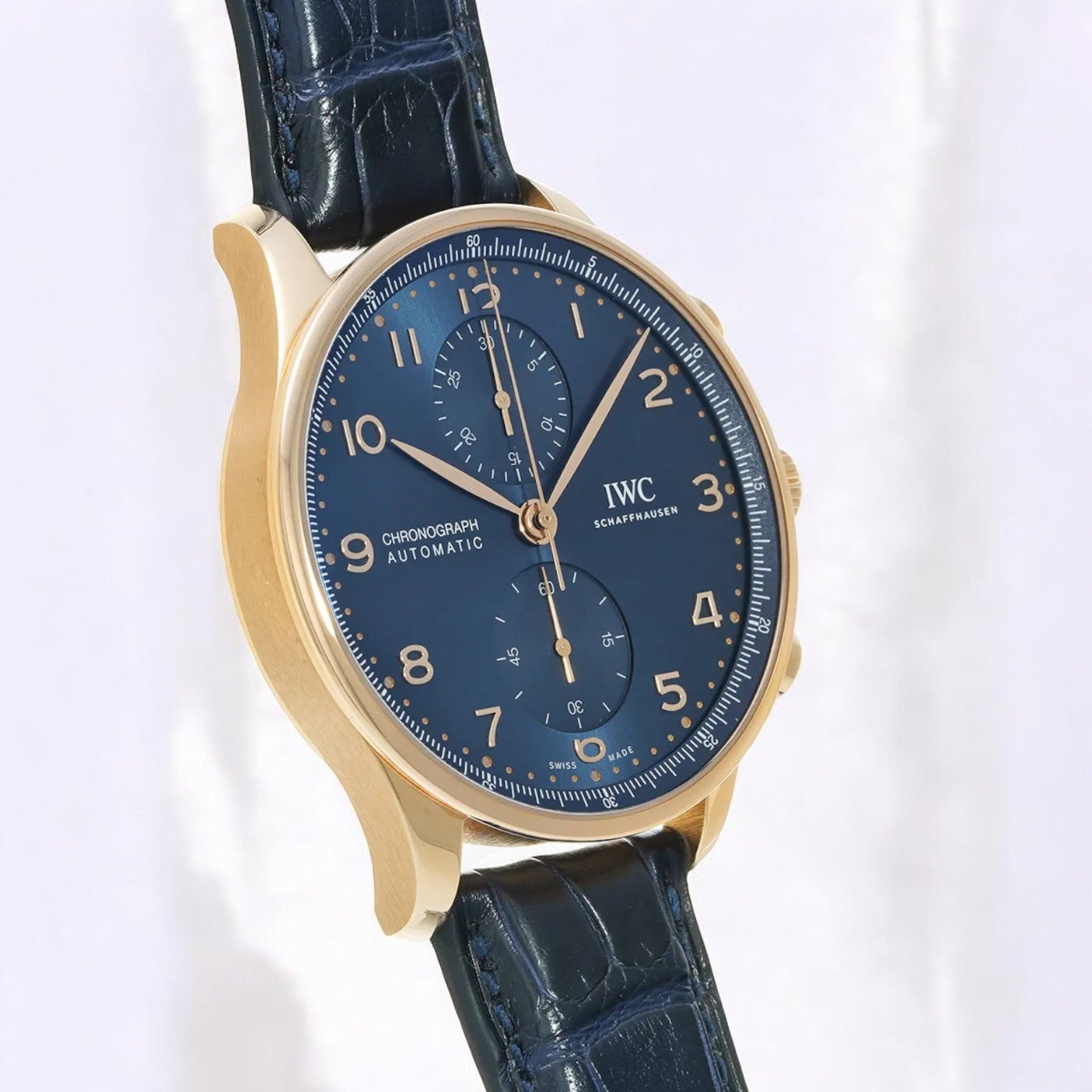 Portuguese Chronograph 18k Rose Gold Blue Dial Boutique Edition