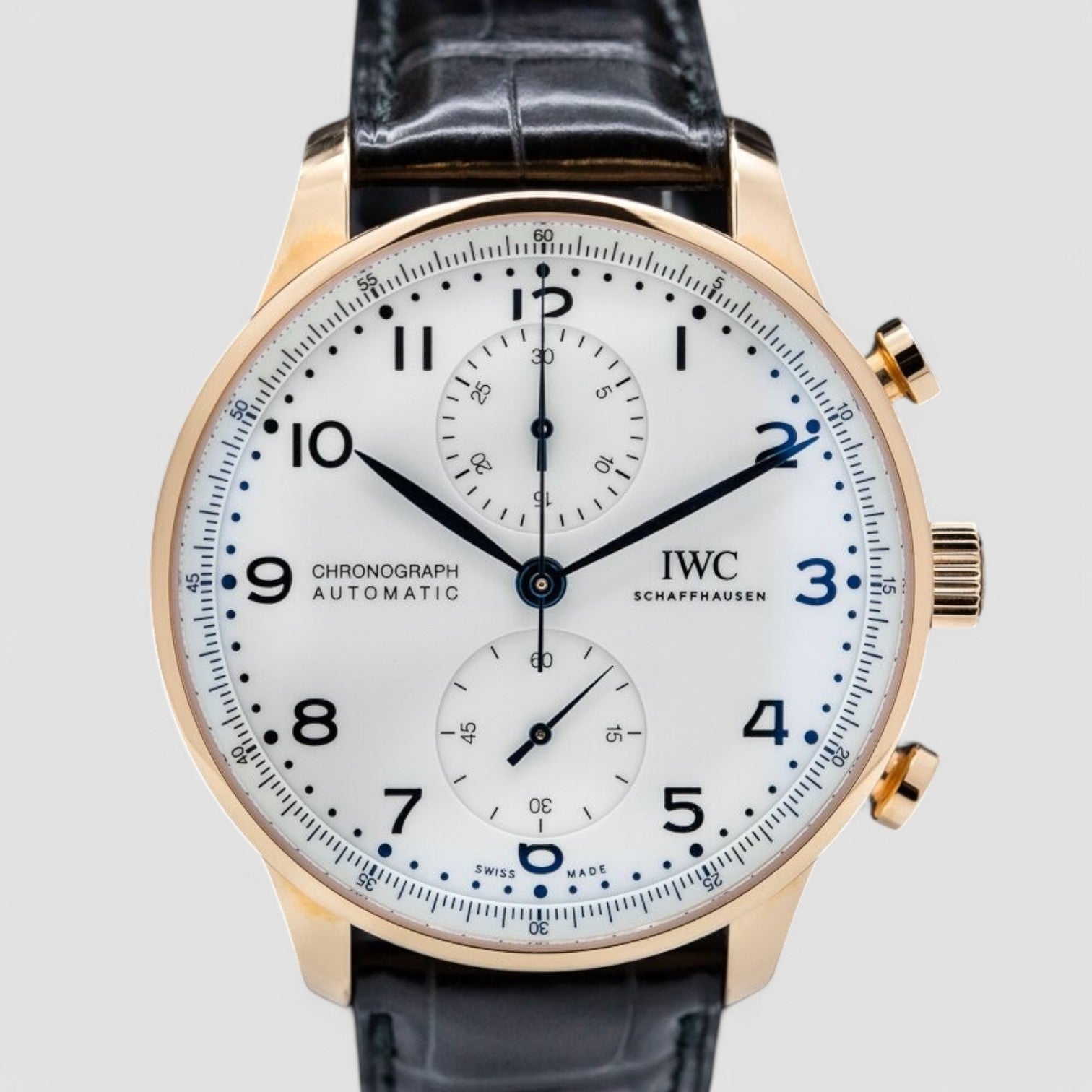 Portugieser Chronograph Edition 150 YEARS 18K Yellow Gold / White Dial