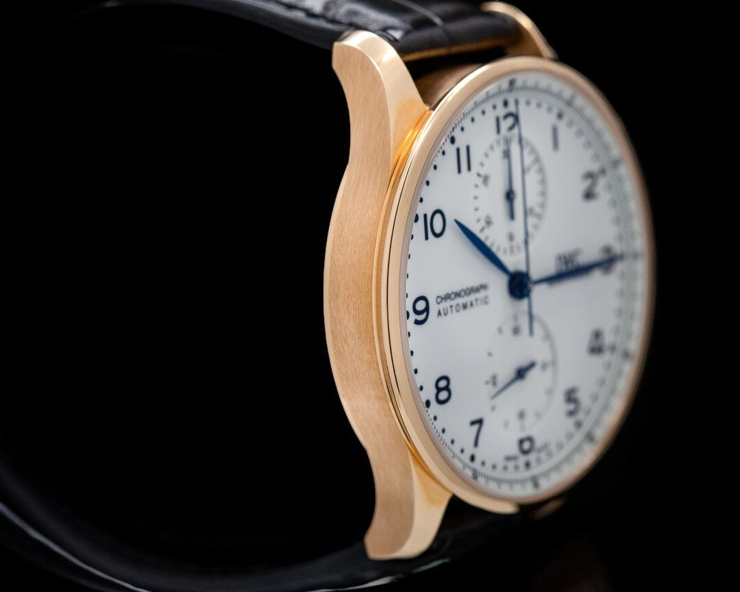 Portugieser Chronograph Edition 150 YEARS 18K Yellow Gold / White Dial