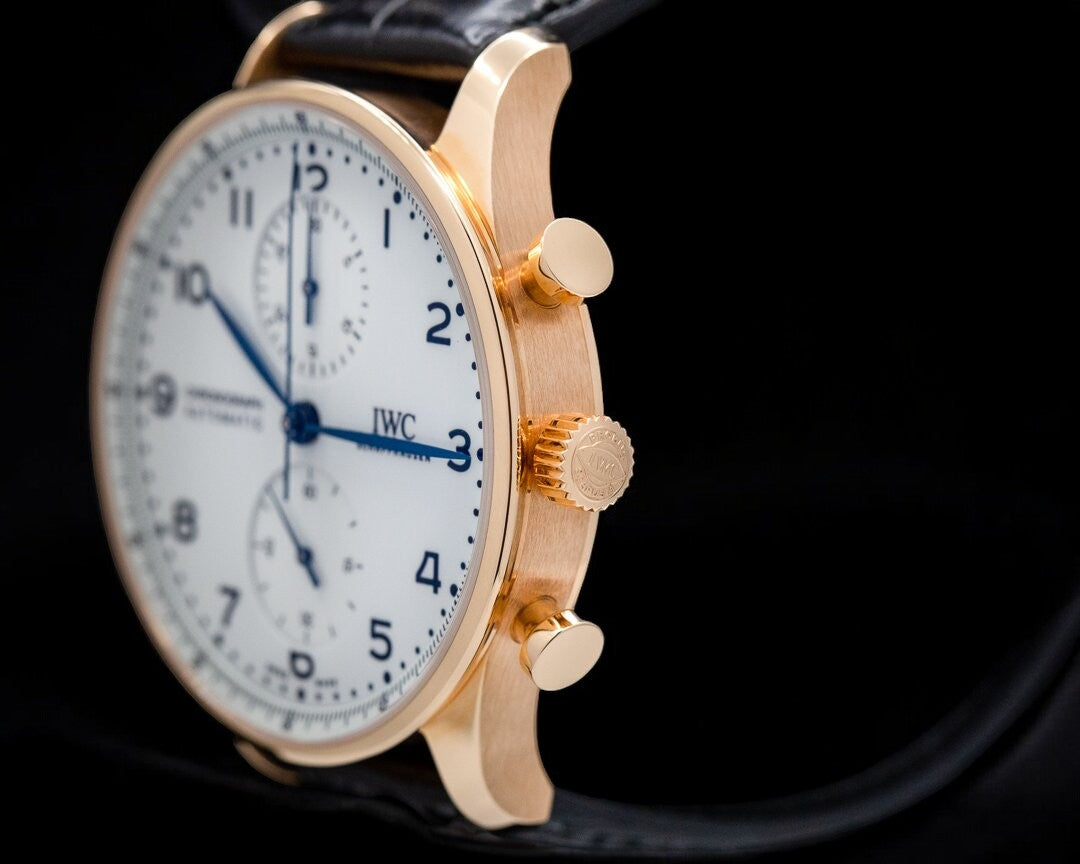 Portugieser Chronograph Edition 150 YEARS 18K Yellow Gold / White Dial