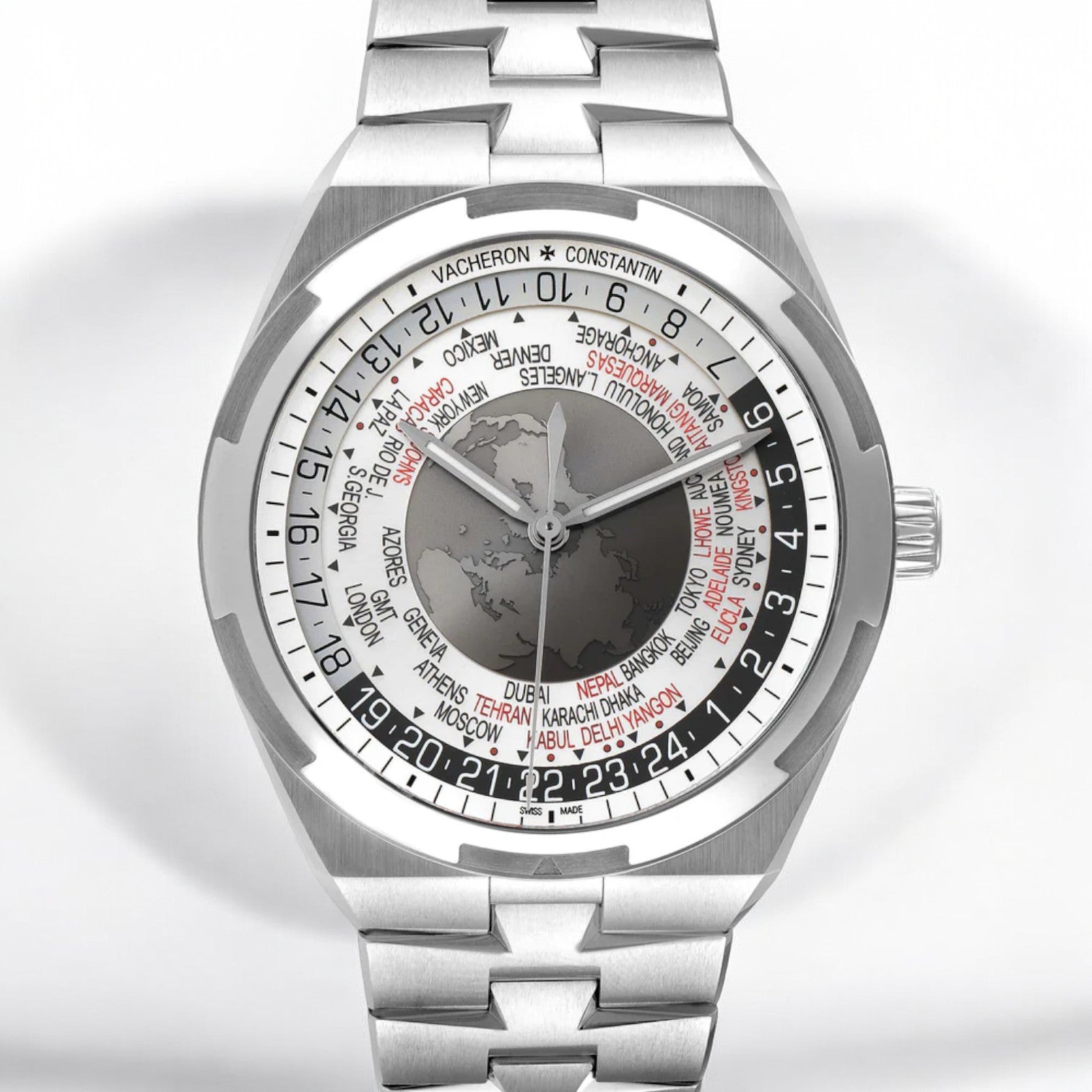 Overseas 7700V World Time Silver Dial SS