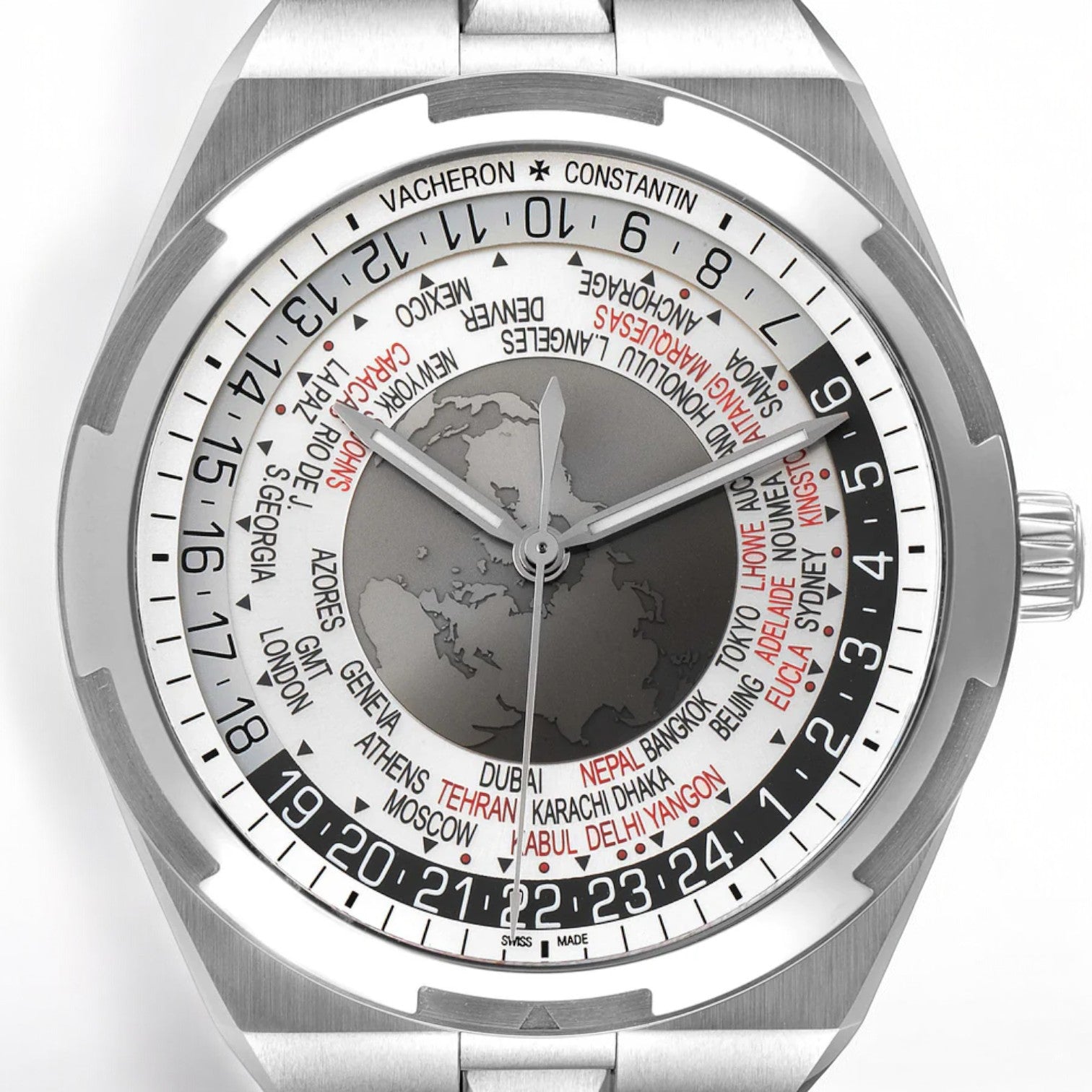 Overseas 7700V World Time Silver Dial SS