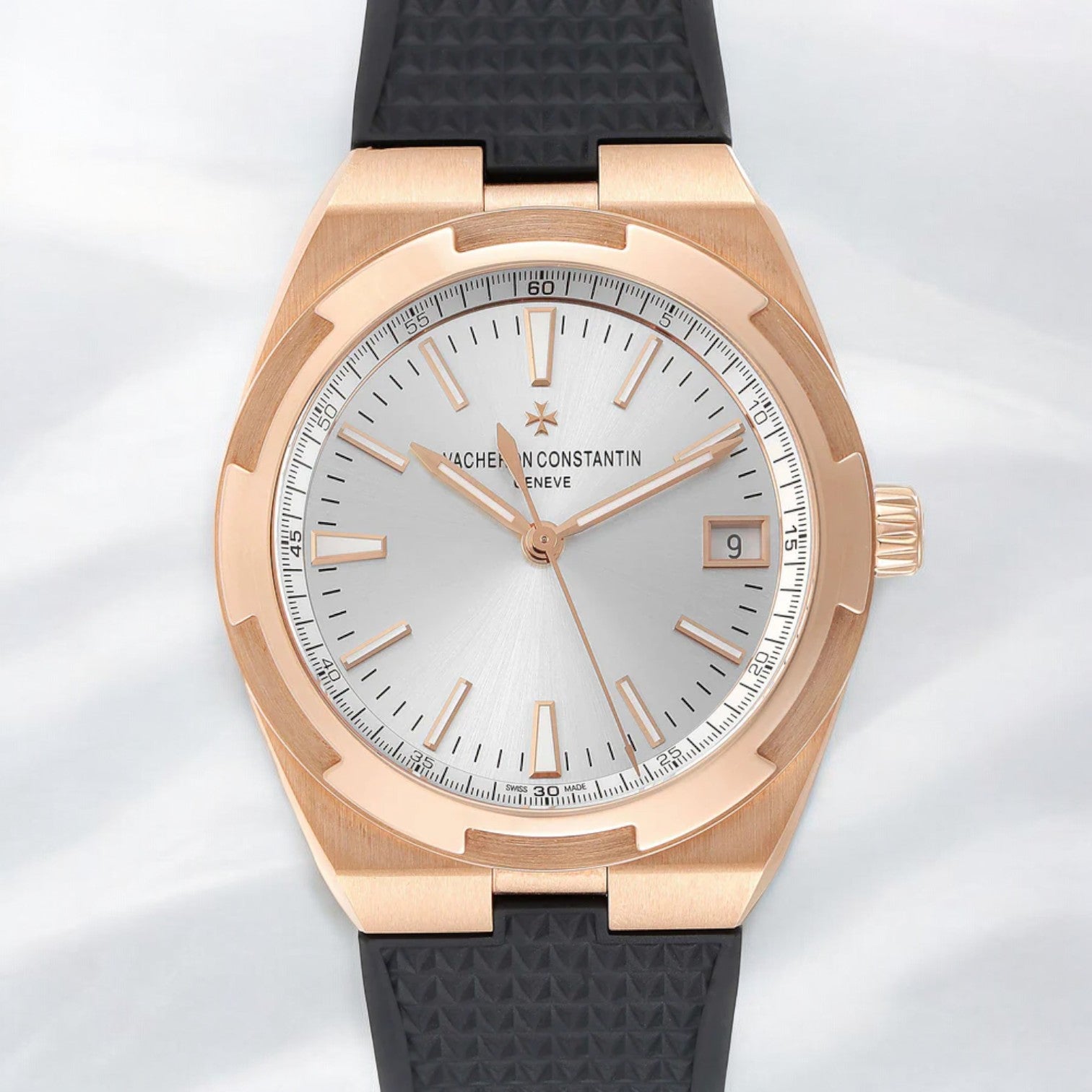 Overseas 4500v Automatic 41mm Silver Dial Rose Gold